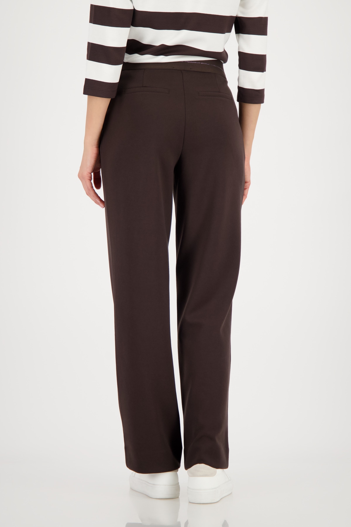 Monari Jogger Pants »Basic Lurex«  elastischer Bund mit Glitzerstreifen, Straight Fit