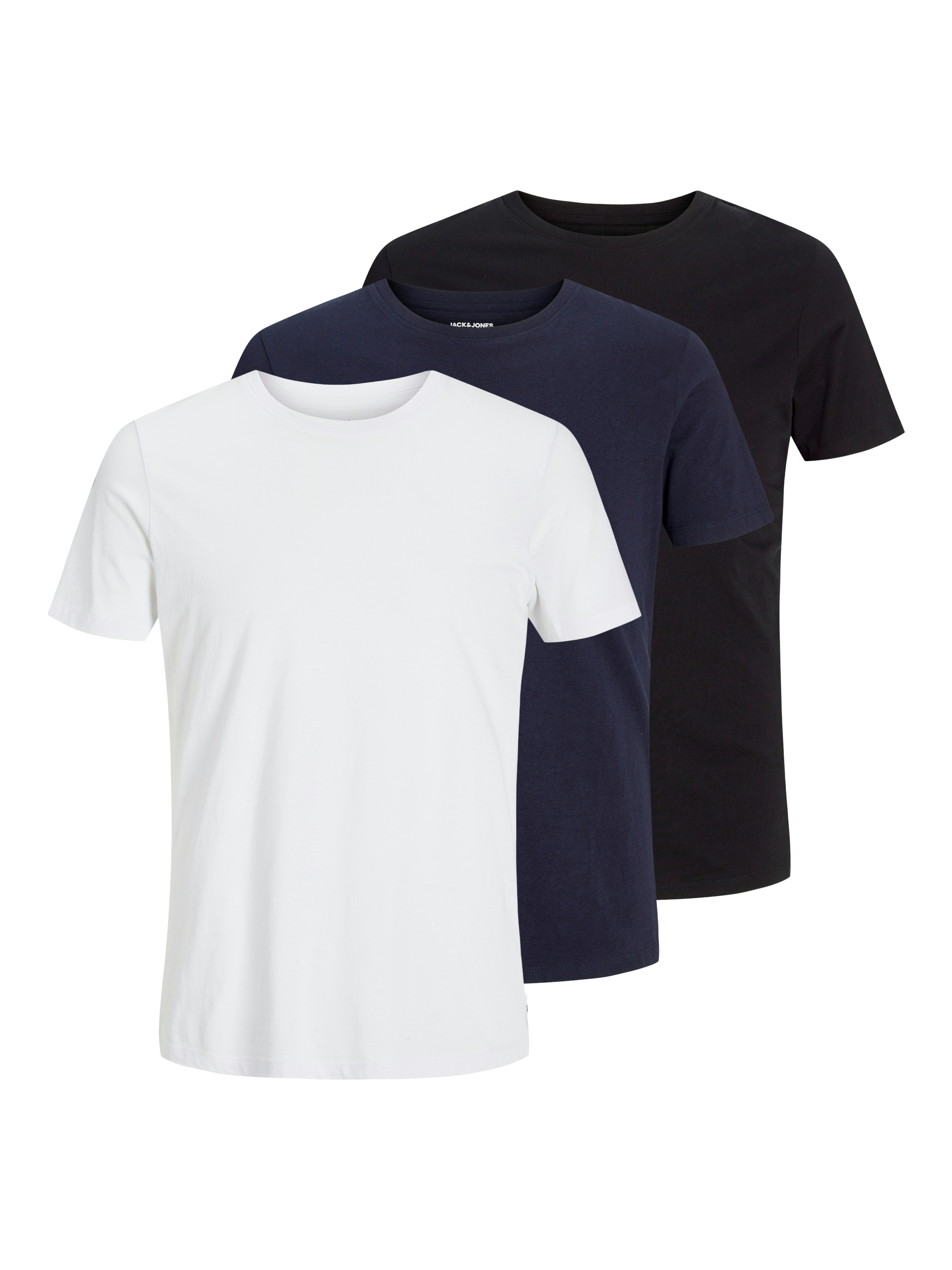 Jack & Jones Rundhalsshirt »JJEORGANIC BASIC TEE SS O-NE 3PK MP NOOS« Packung, 3 Stk.