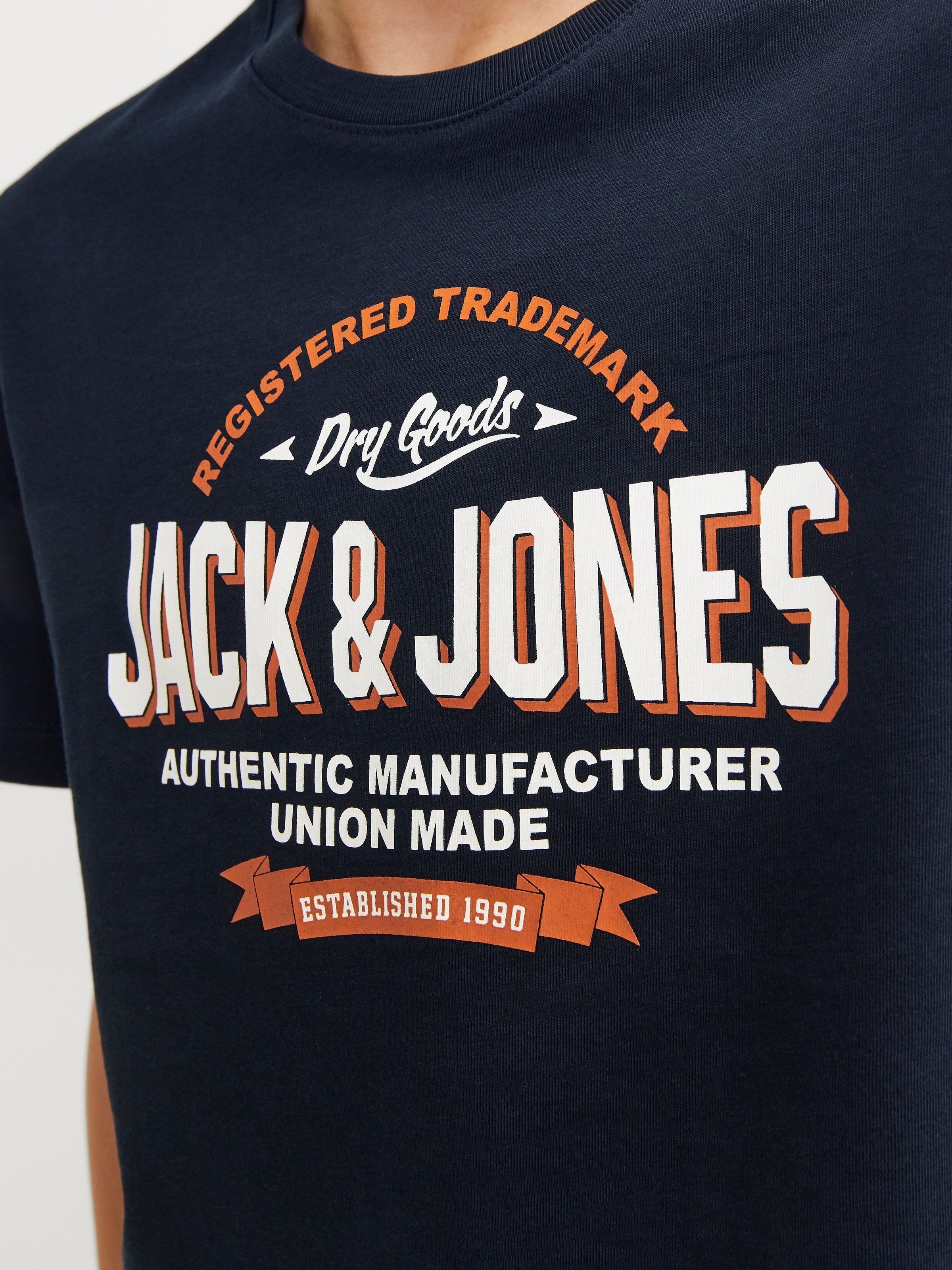 Jack & Jones Junior Rundhalsshirt »JJELOGO TEE SS O-NECK 2 COL S NOOS JNR«