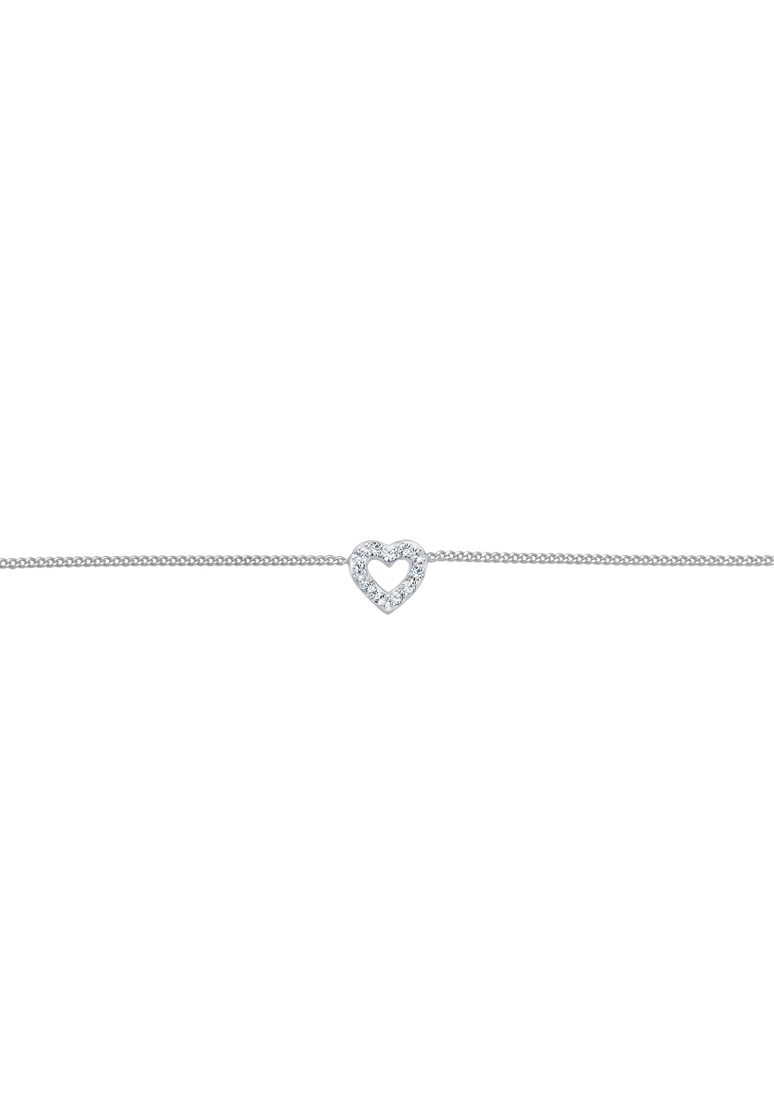 Elli Choker »Halskette Choker Herz Kristall 925 Silber«