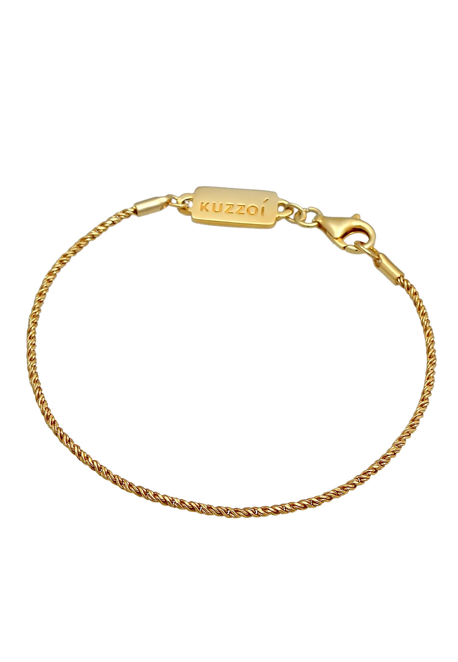 Kuzzoi Armkette »Armband Herren Basic Kordelkette Gedreht 925 Silber«