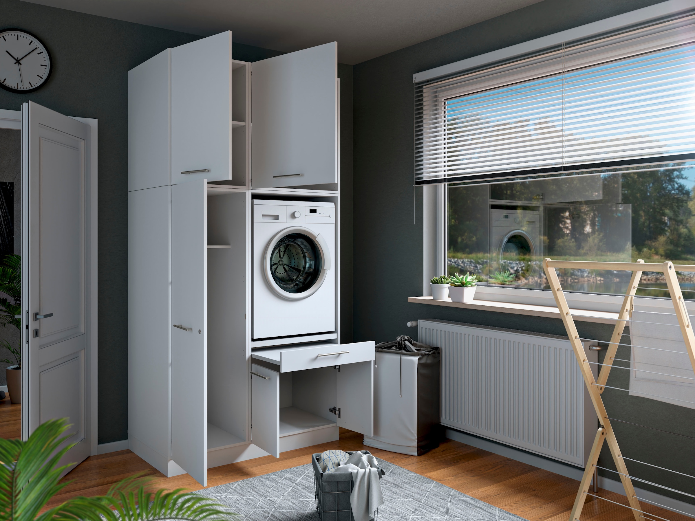 Laundreezy Mehrzweckschrank-Set »Laundreezy, 4-tlg. Mehrzweckschrank-Set B/H/T 118/238/68 cm« 4 Stk. tlg.