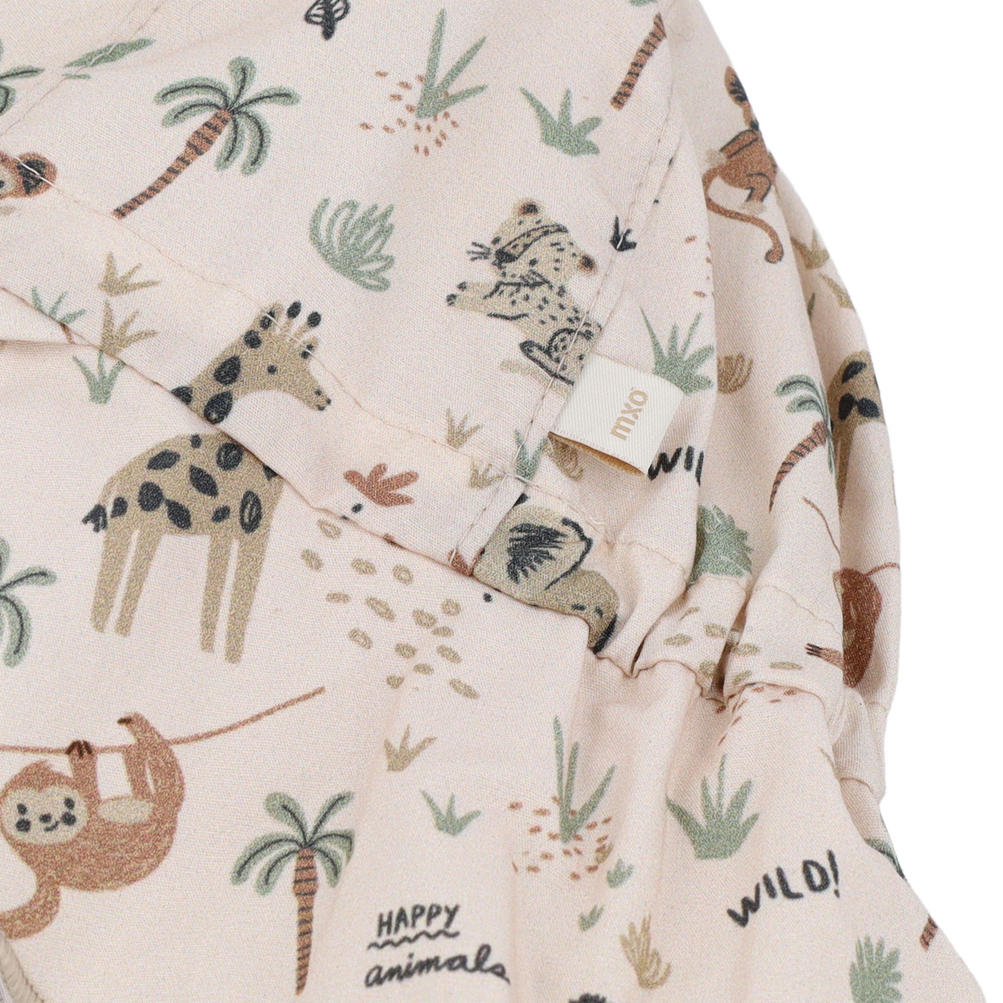 MAXIMO Schirmmütze 1 Stk. Beige, Dschungeltiere, Nackenschutz, Bindeband, Unisex
