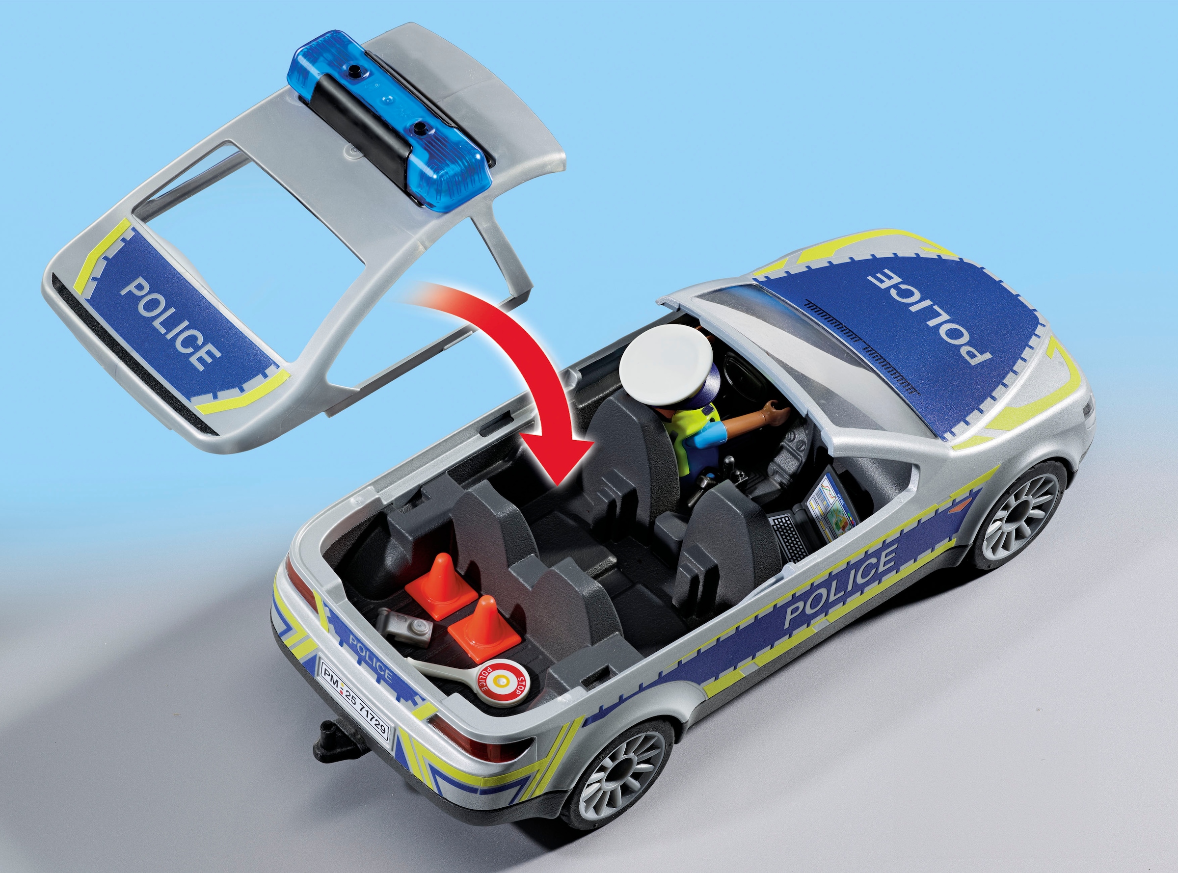 Playmobil® Konstruktions-Spielset »Polizei Streifenwagen (71729), Playmobil Action Heroes«, (24 St.)