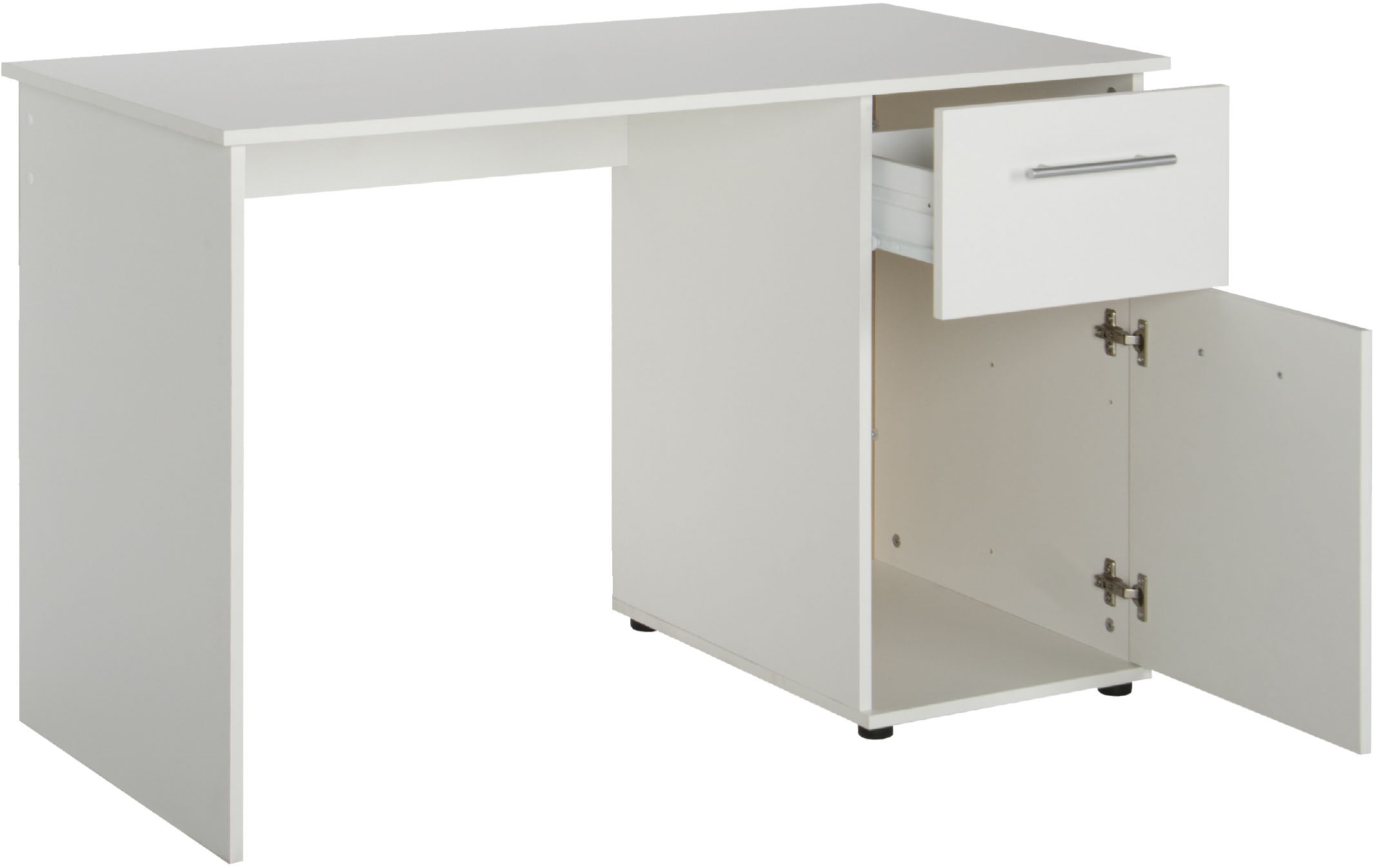 VOGL Möbelfabrik Schreibtisch »Tobi, mit einer Tür und einem Schubkasten« optional mit Tastaturauszug, Breite 115 cm