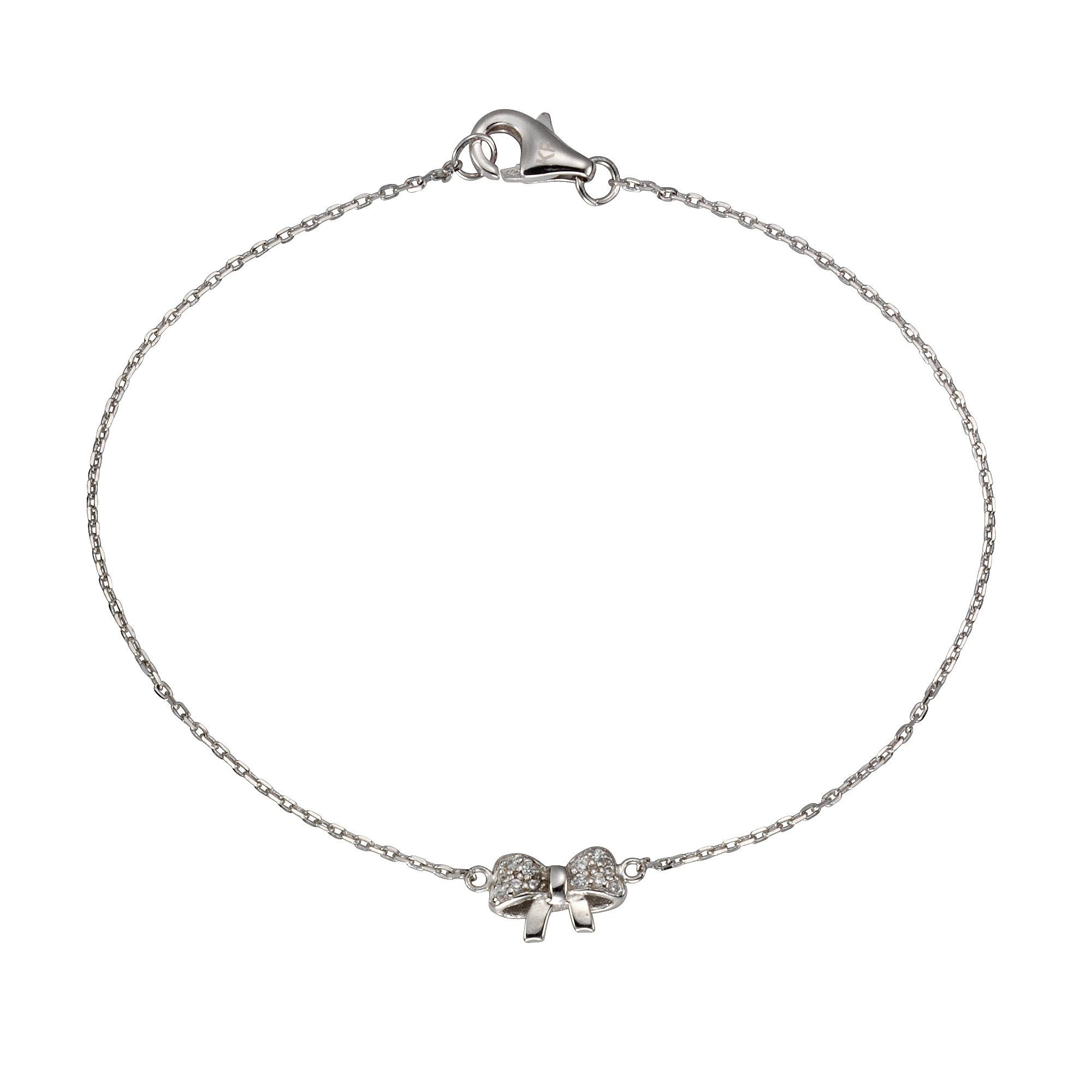 Zeeme Silberarmband »925/- Sterling Silber Zirkonia Schleife«, Armband
