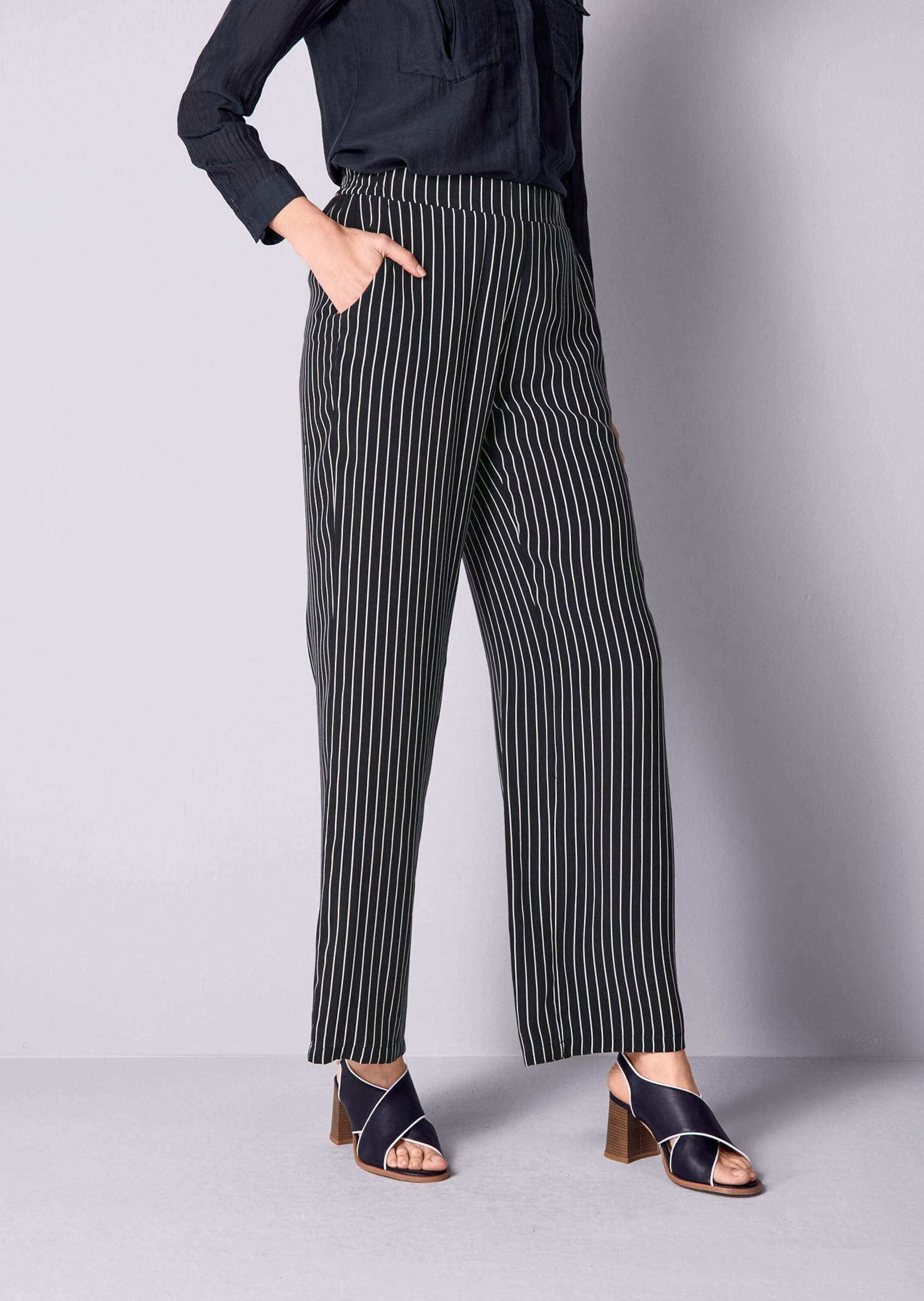 Alba Moda Stoffhose »Wideleg Hose Wideleg Hose in Streifenoptik«