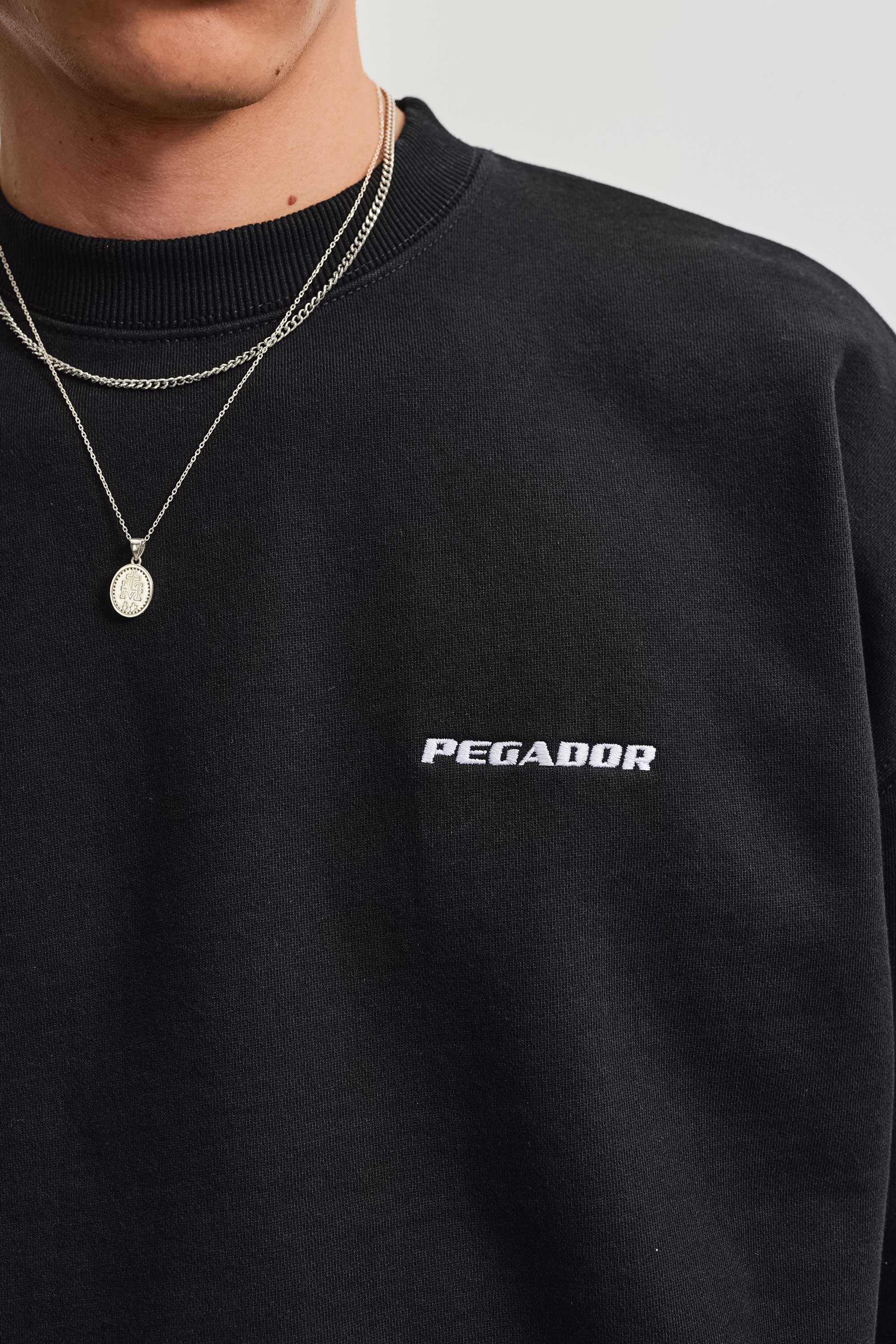 PEGADOR Sweatshirt »Logo Oversized Sweater«, Baumwollmischung, oversize
