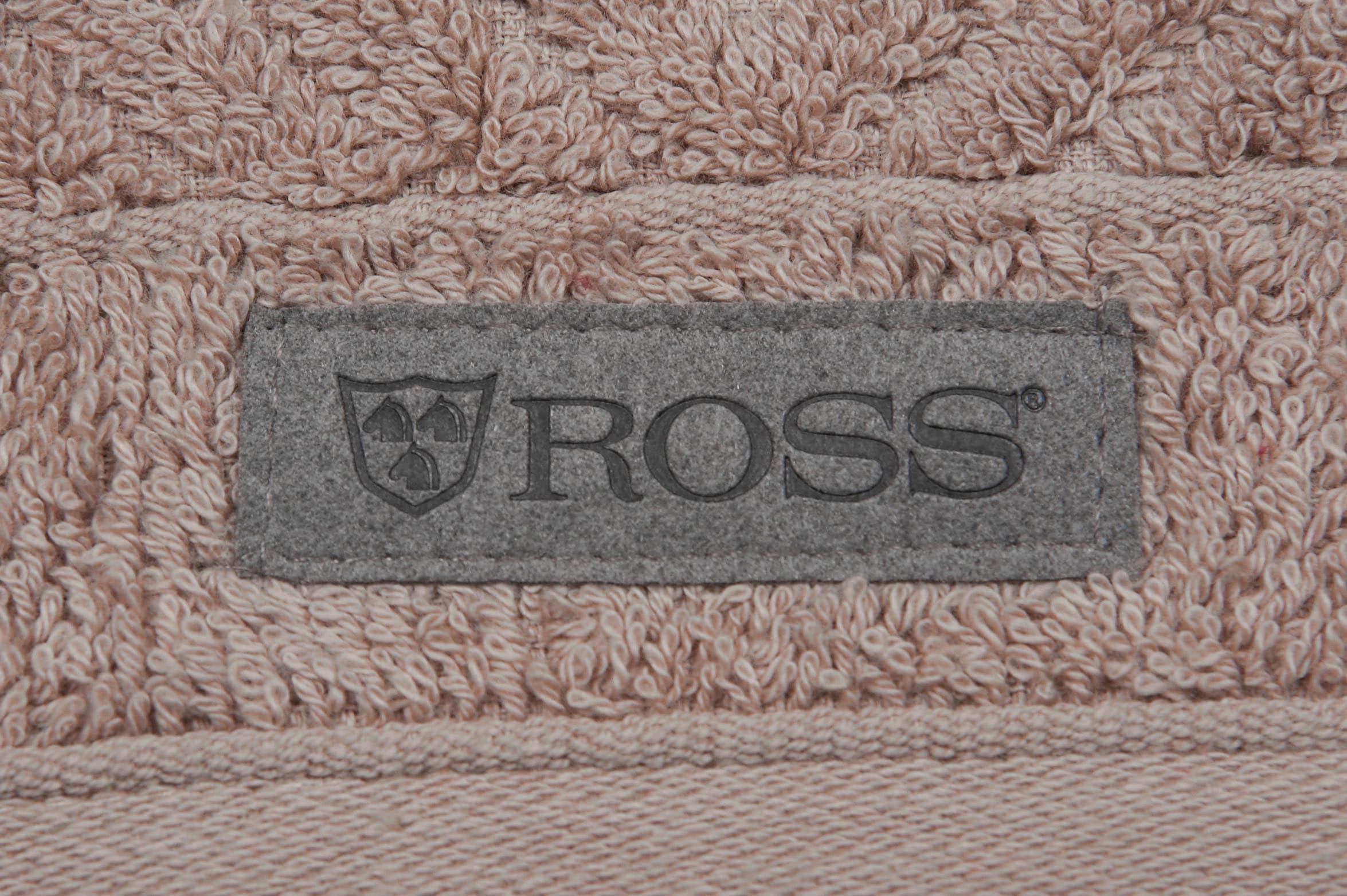 ROSS Handtuch »Smart«, (2 St.), Uni-Rippe mit Velourslabel