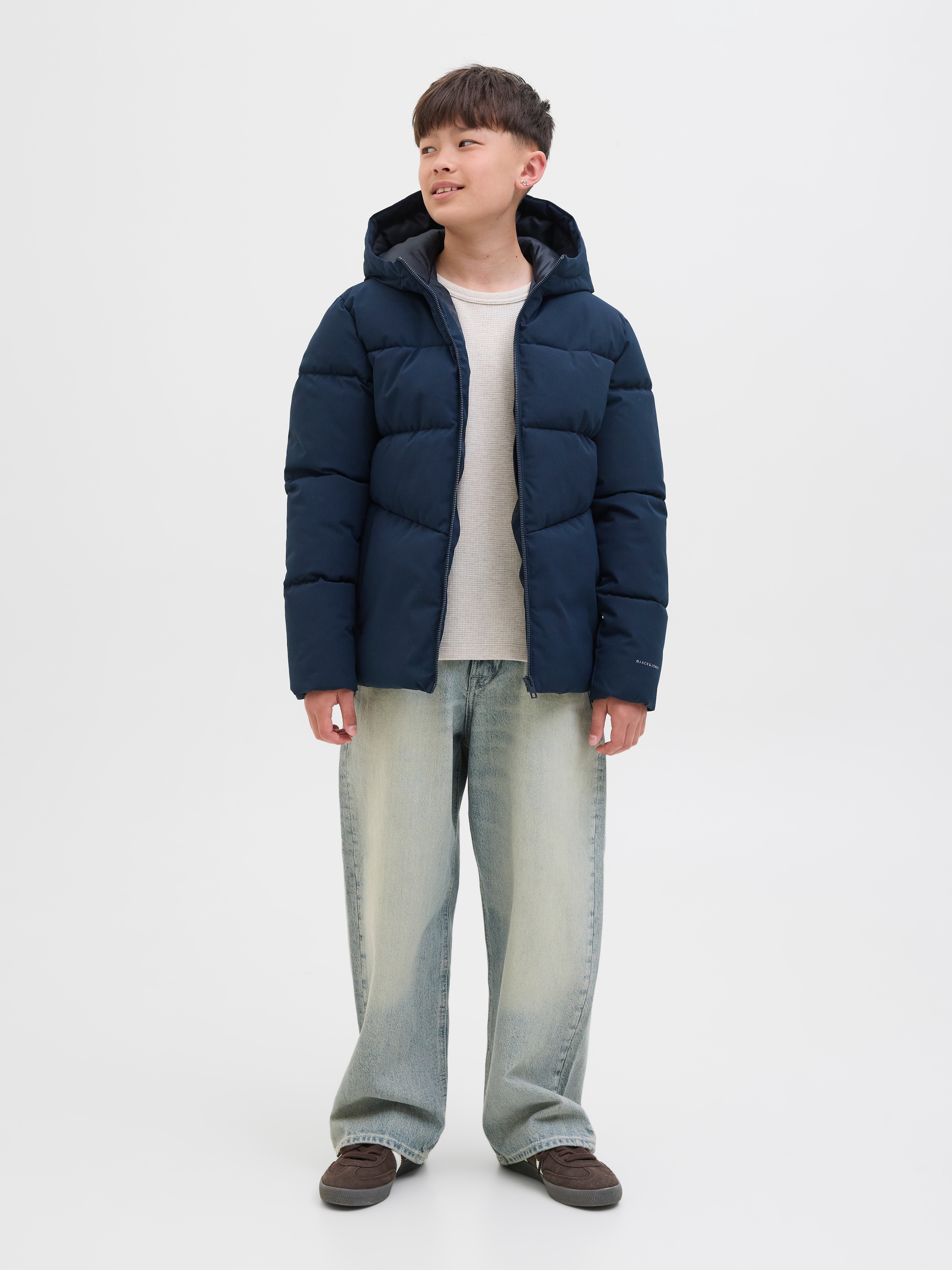 Jack & Jones Junior Steppjacke »JJGLOBAL PUFFER JACKET JNR«, mit Kapuze