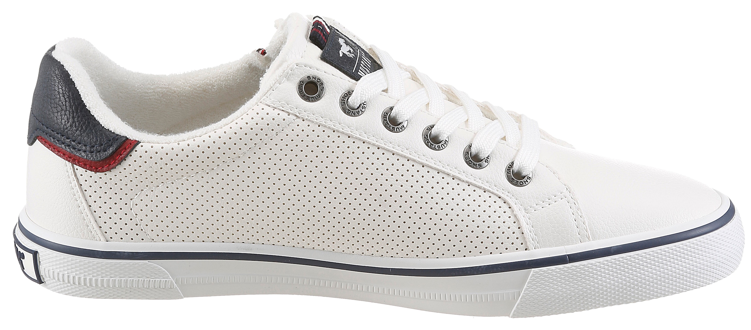 Mustang Shoes Sneaker »Giuliano«  Freizeitschuh, Halbschuh, Schnürschuh mit modischem Lochmuster