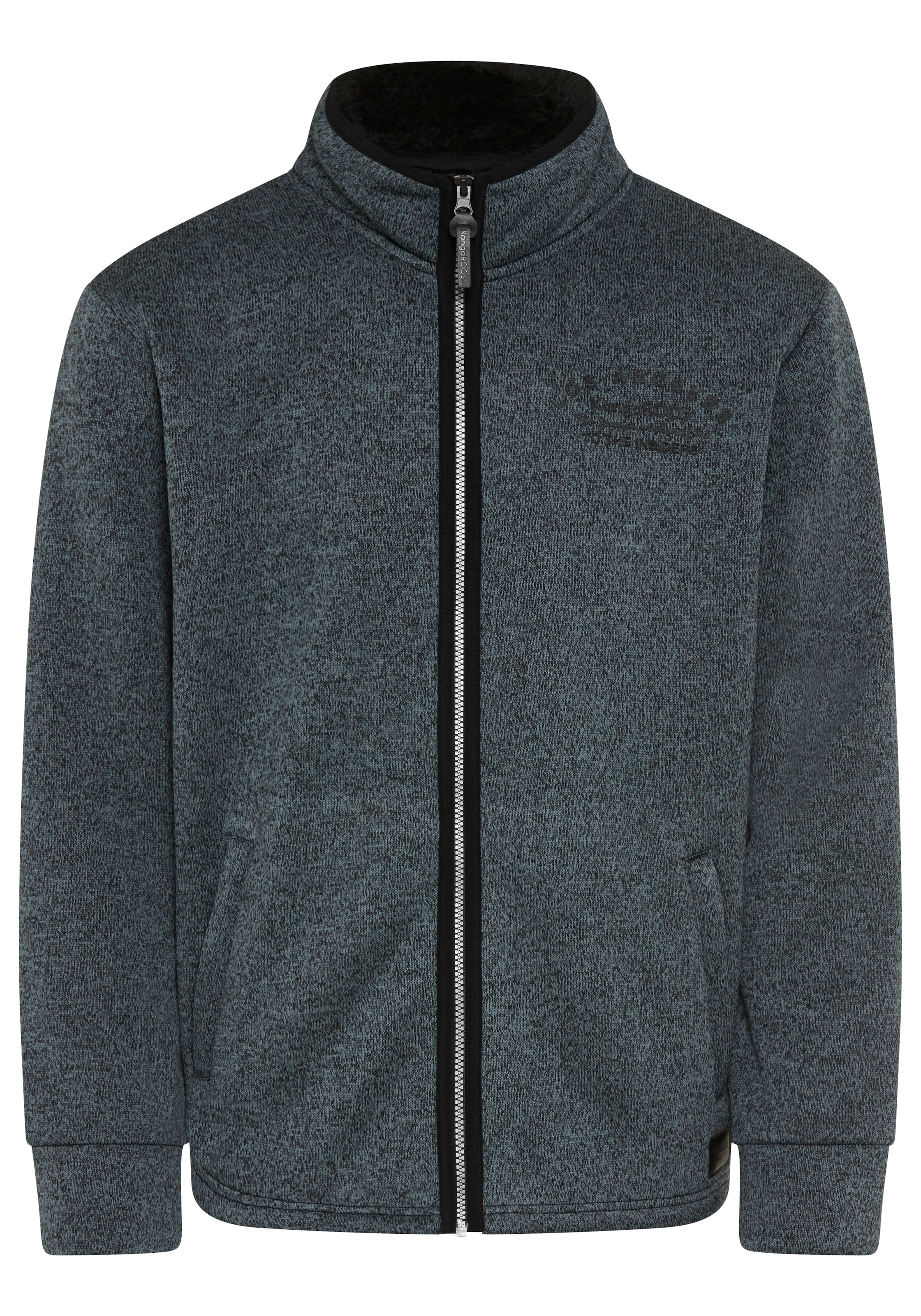 KangaROOS Strickfleecejacke innen mit Teddy Fell ideal für den Übergang