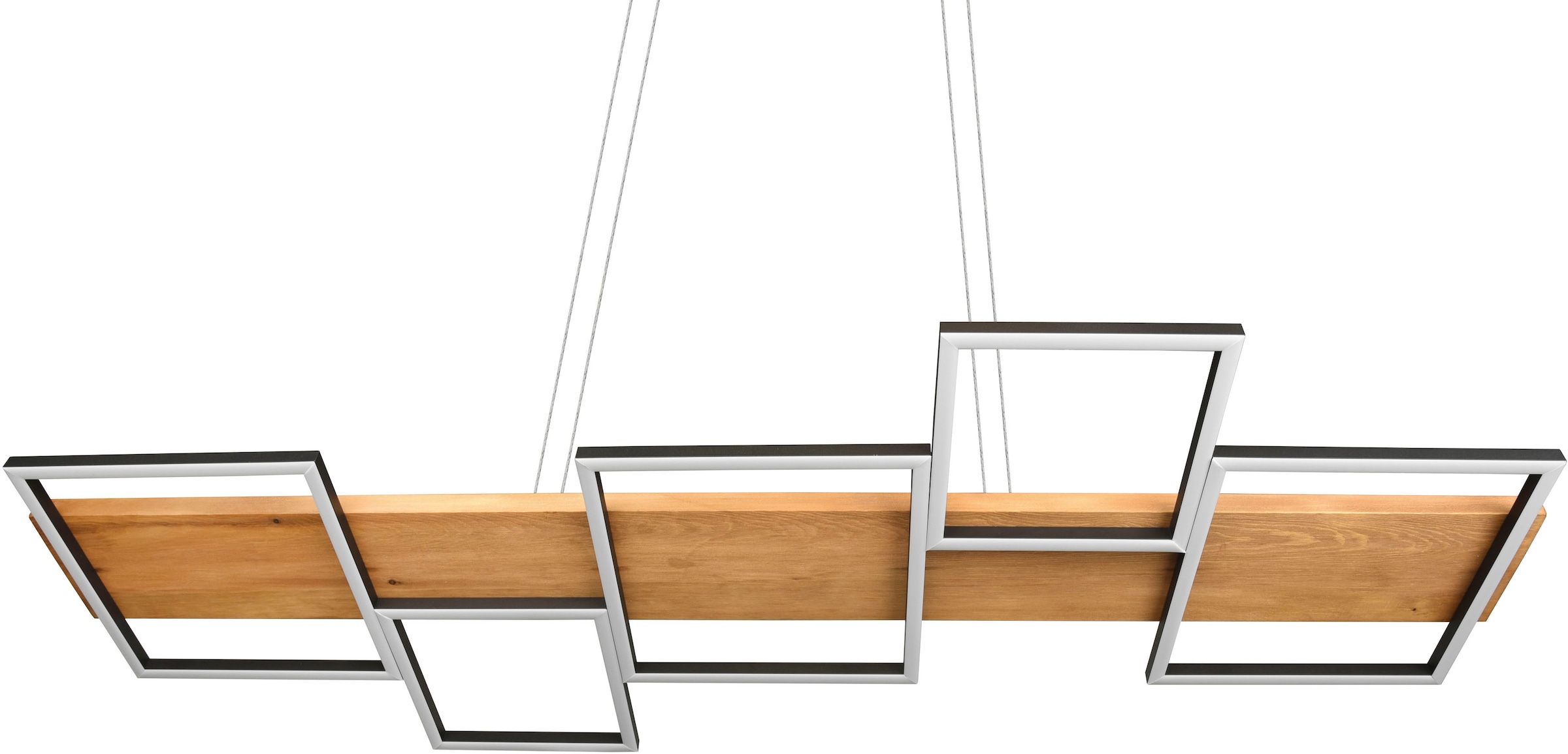TRIO Leuchten LED Pendelleuchte »Harper«, 1 flammig, Leuchtmittel LED-Board | LED fest integriert, Hängelampe aus Holz und Metall, höhenverstellbar, LED mit 3 Dimmstufen