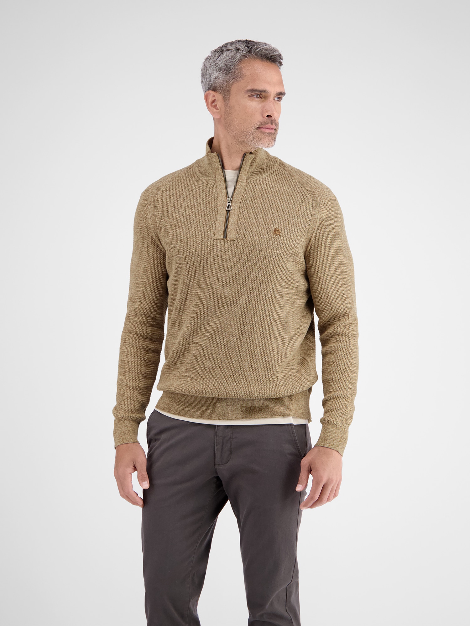 LERROS Troyer »LERROS Herren Stricktroyer in Melange-Optik«