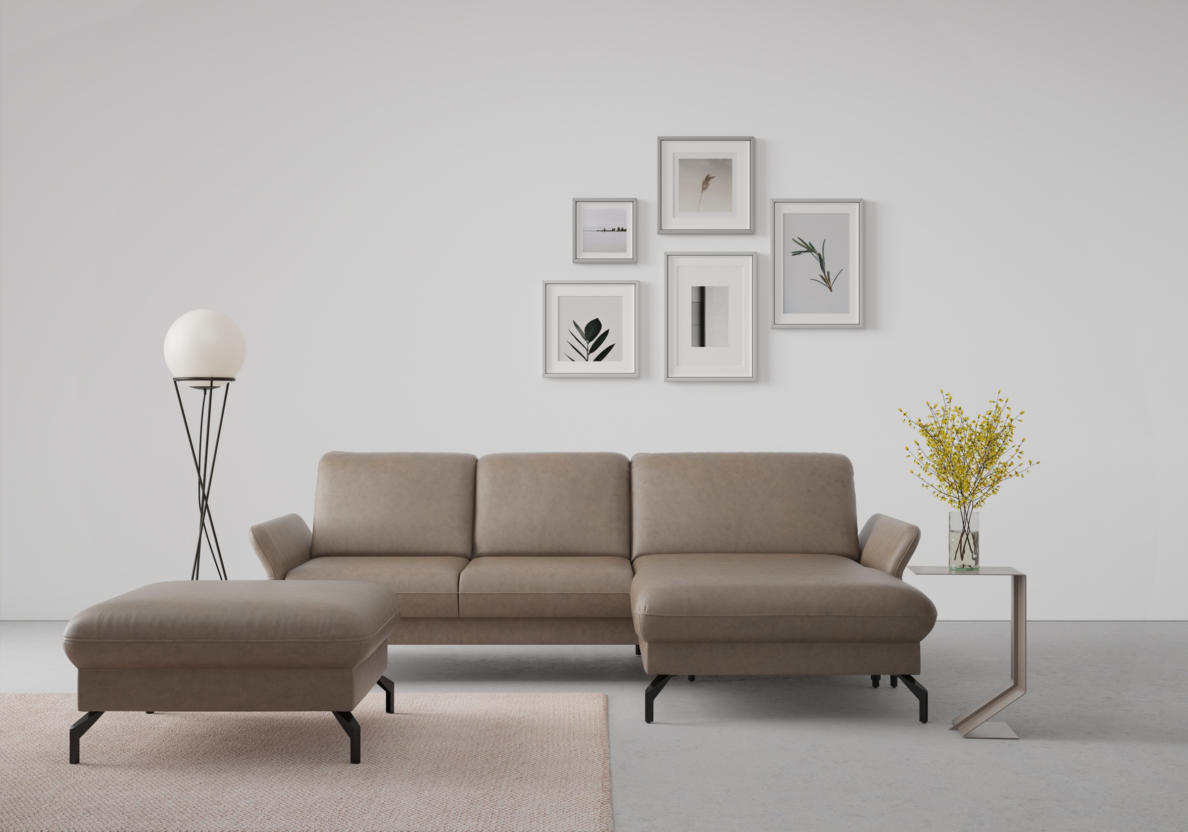 sit&more Ecksofa »Fashion L-Form«, wahlweise mit Kopfteilverstellung und Vorziehsitz, motorisch