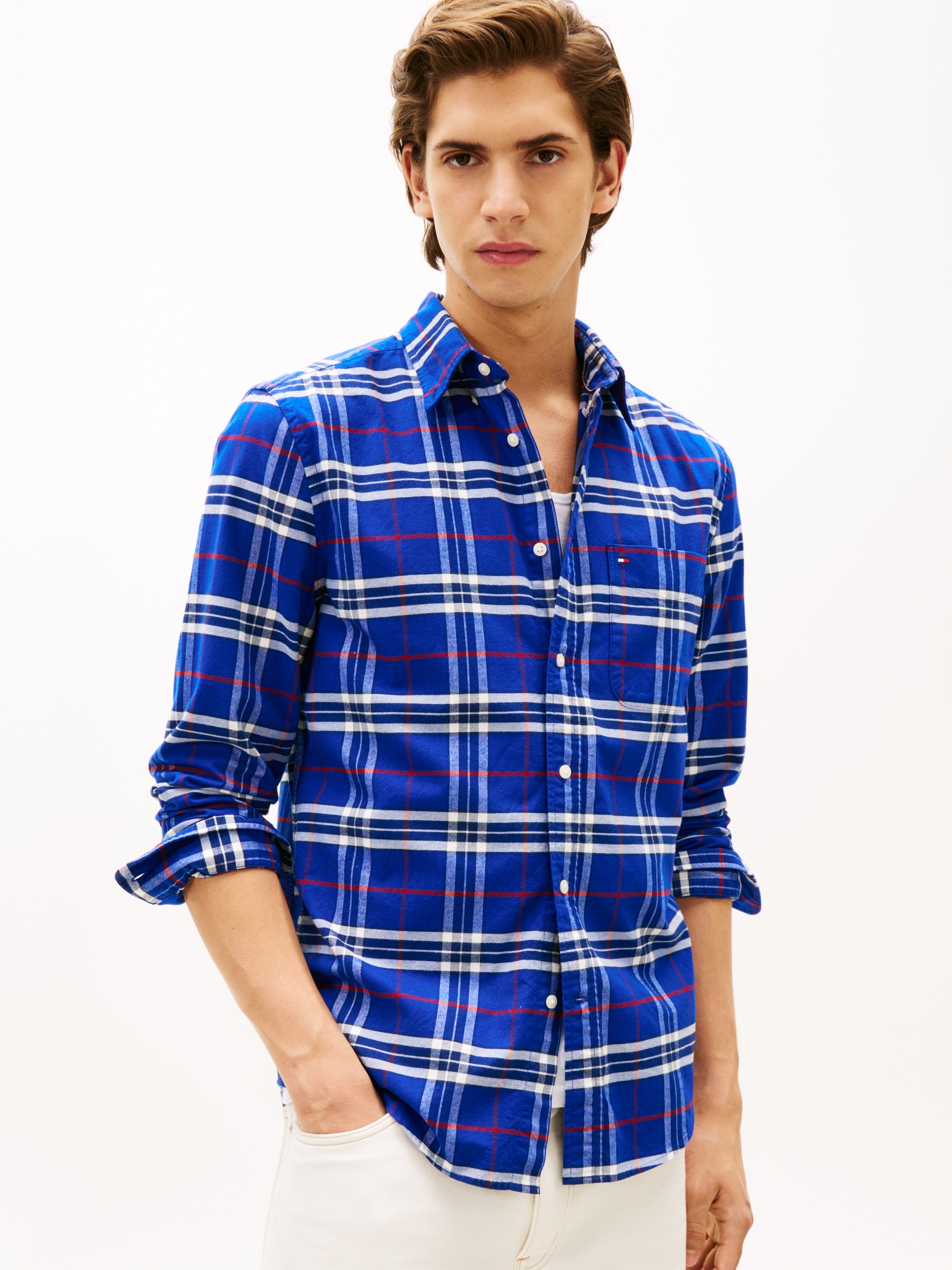 Tommy Hilfiger Langarmhemd »BRUSHED OXFORD CHECK« regular fit, kariert, Button-down-Kragen