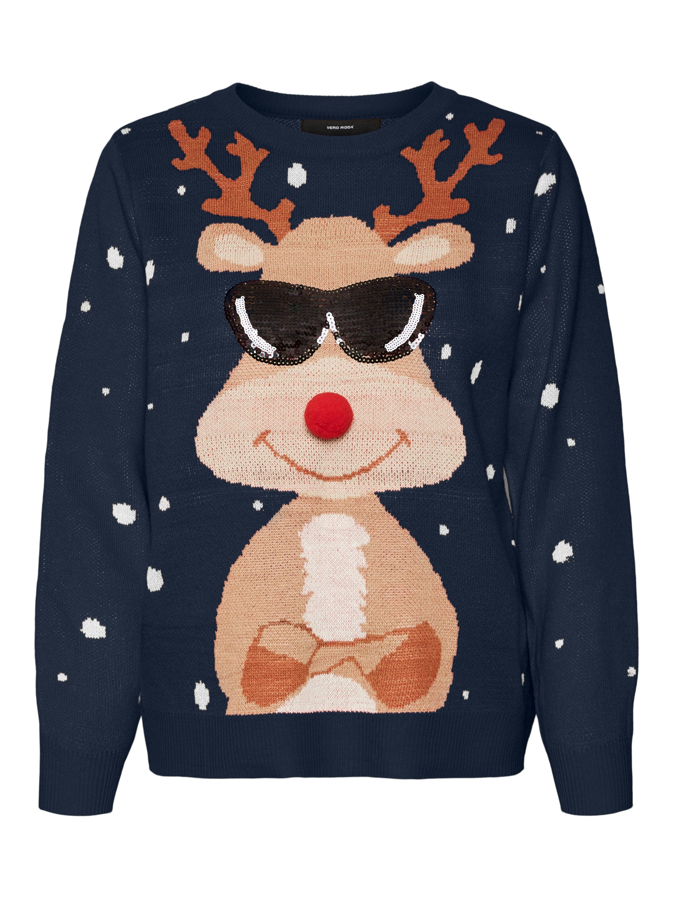 Vero Moda Weihnachtspullover »VMNEWTINSEL LS O-NECK BLOUSE XMAS«