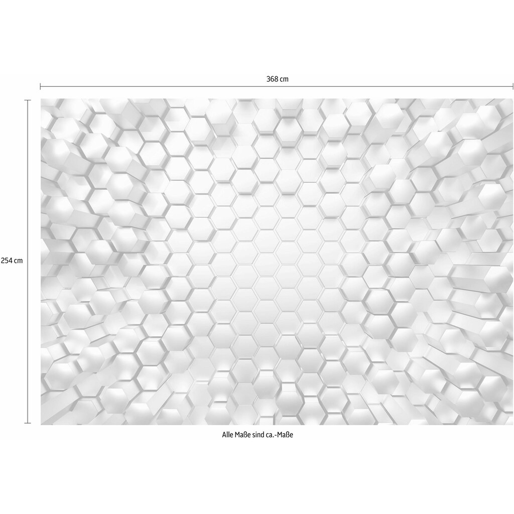 Komar Fototapete »Titanium«, bedruckt-3D-Optik-Stadt