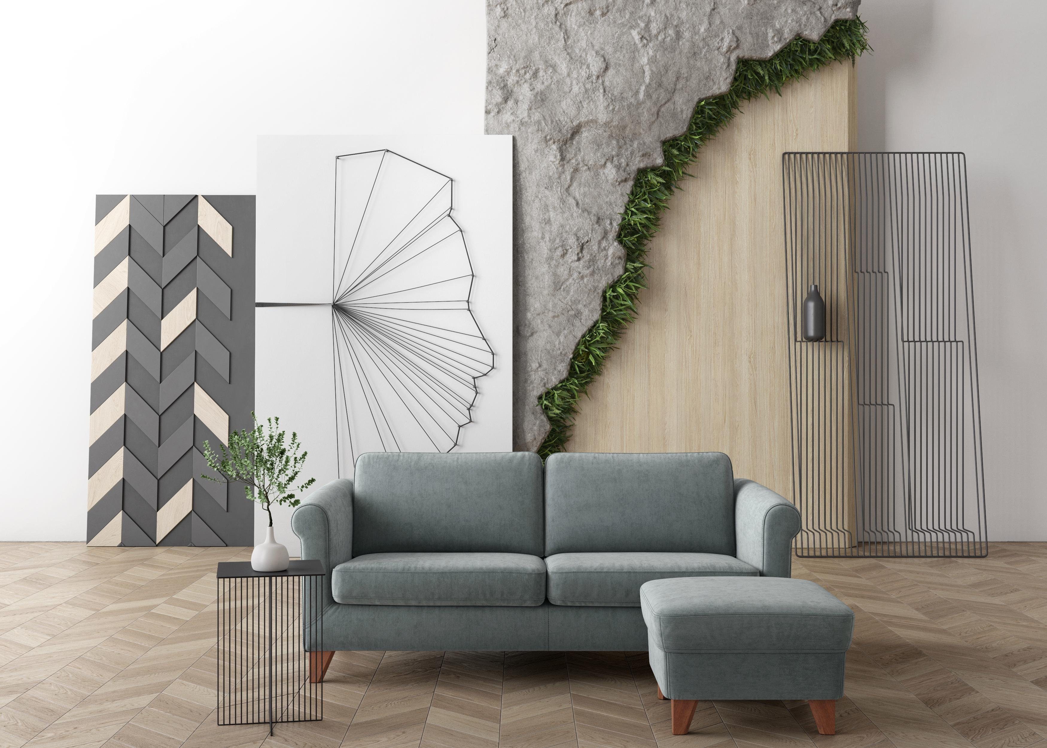 Machalke Hocker »amadeo« mit wengefarbenen Beinen in grau, Größe B/H/T: 65 cm x 83 cm x 99 cm