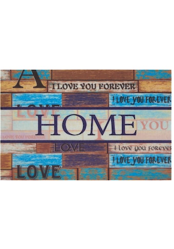 Home affaire Fußmatte »Home love«, rechteckig, 6 mm Höhe, In und Outdoor geeignet, mit... kaufen