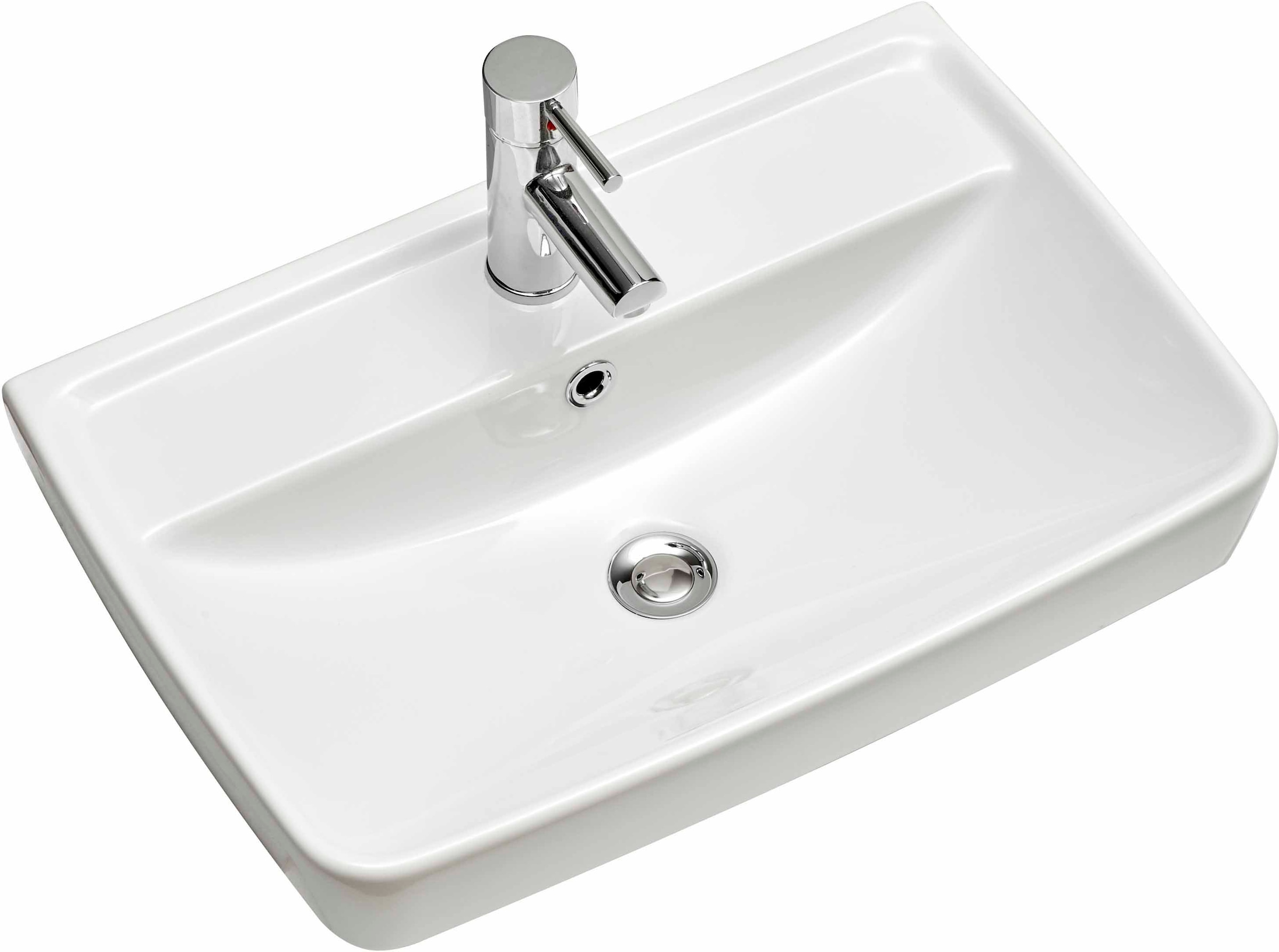 Saphir Badmöbel-Set »Quickset 360 2-teilig, Keramik-Aufsatzbecken mit LED-Spiegel« 4 Stk. tlg.