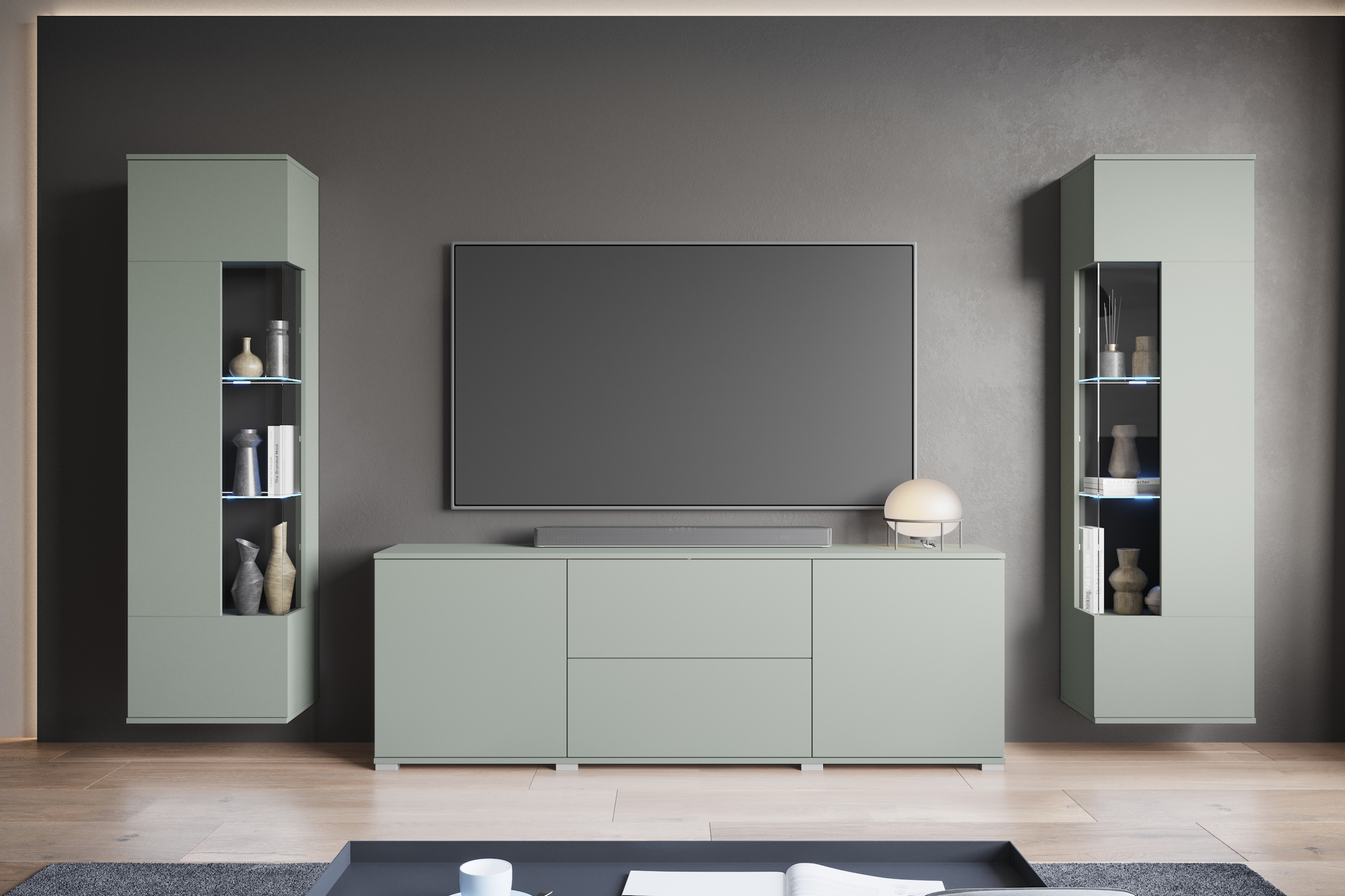 OTTO home Wohnwand »KENIA« Komplett-Set, 3 Stk. tlg.