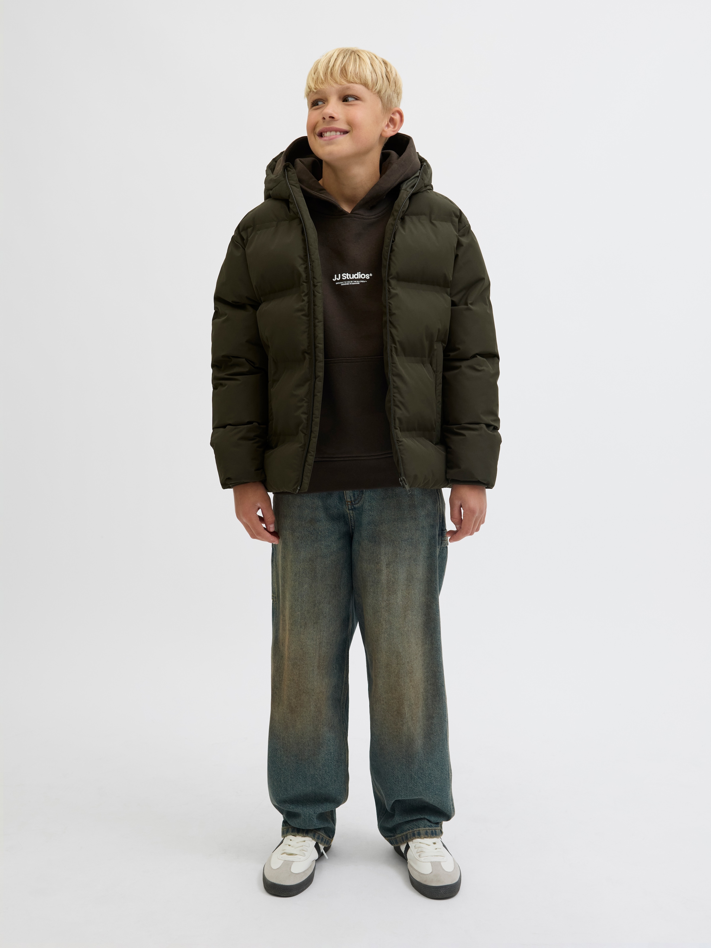 Jack & Jones Junior Steppjacke »JJESOHO PUFFER HOOD SN JNR«, mit Kapuze