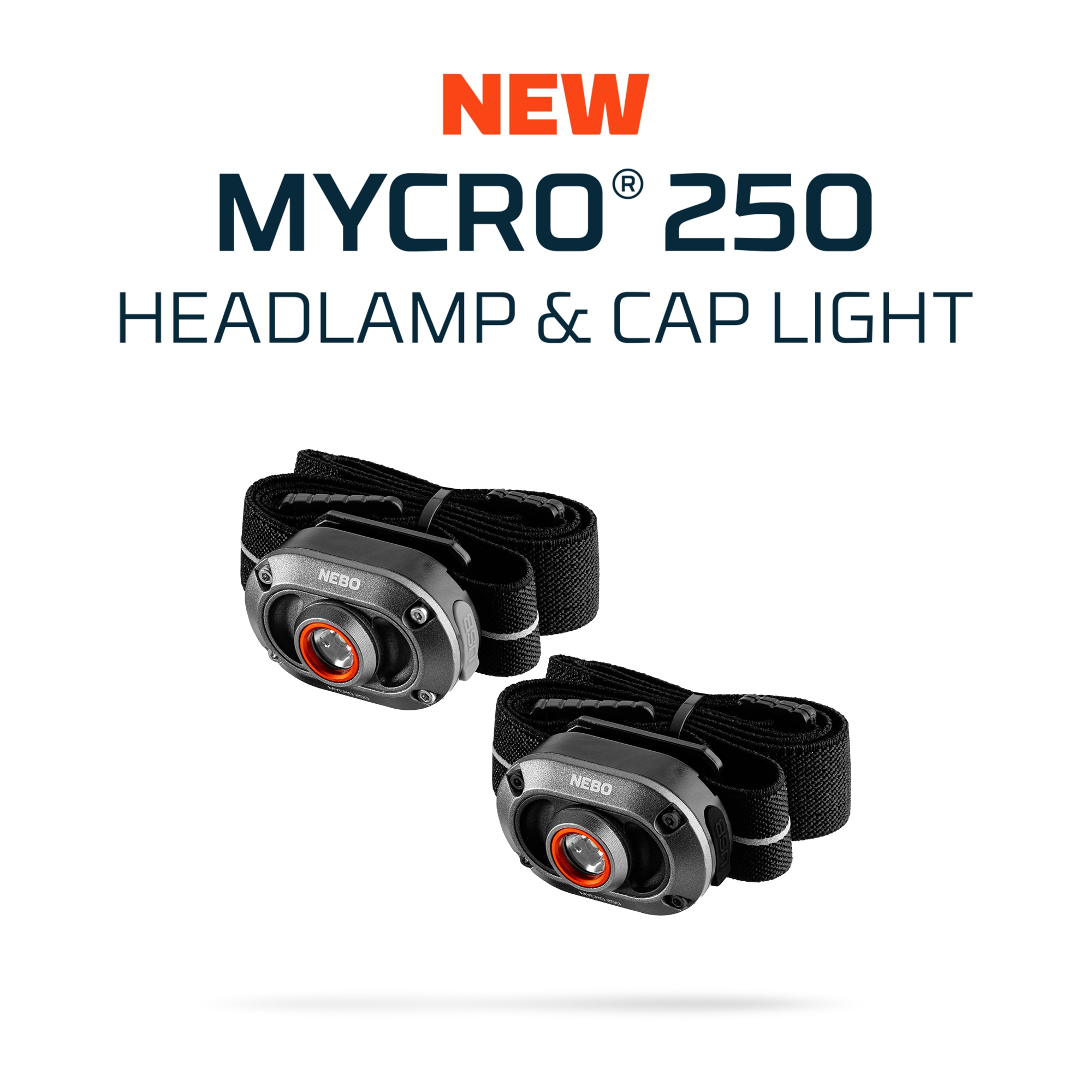 NEBO LED Stirnlampe »MYCRO 250«, (2 St.), wiederaufladbar, Kappenclip