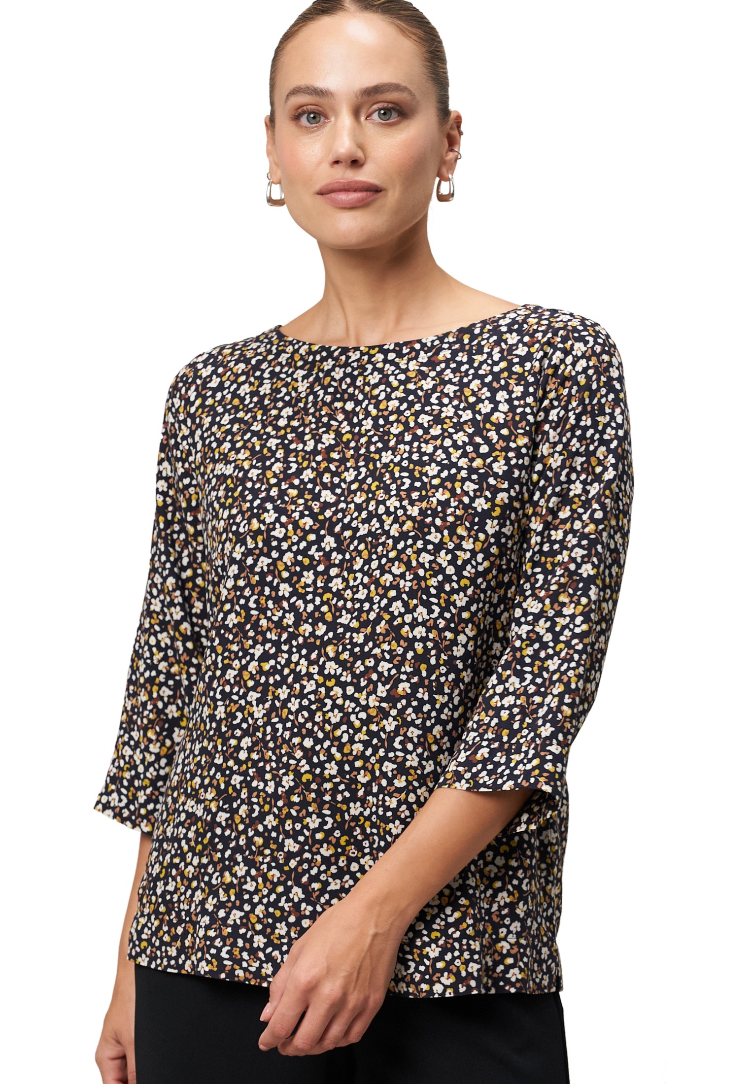 Zero Klassische Bluse »Bluse geblümt mit 3/4 Arm«