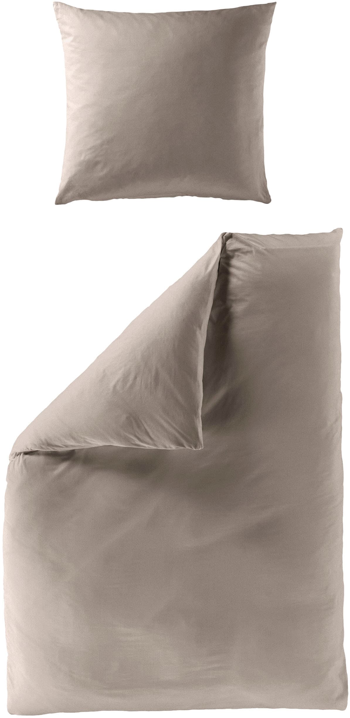BIERBAUM Bettwäsche »Biber Uni in Gr. 135x200, 155x220 oder 200x200 cm«, Schlichtes Unidesign: Zeitlos und stilvoll für jedes Schlafzimmer