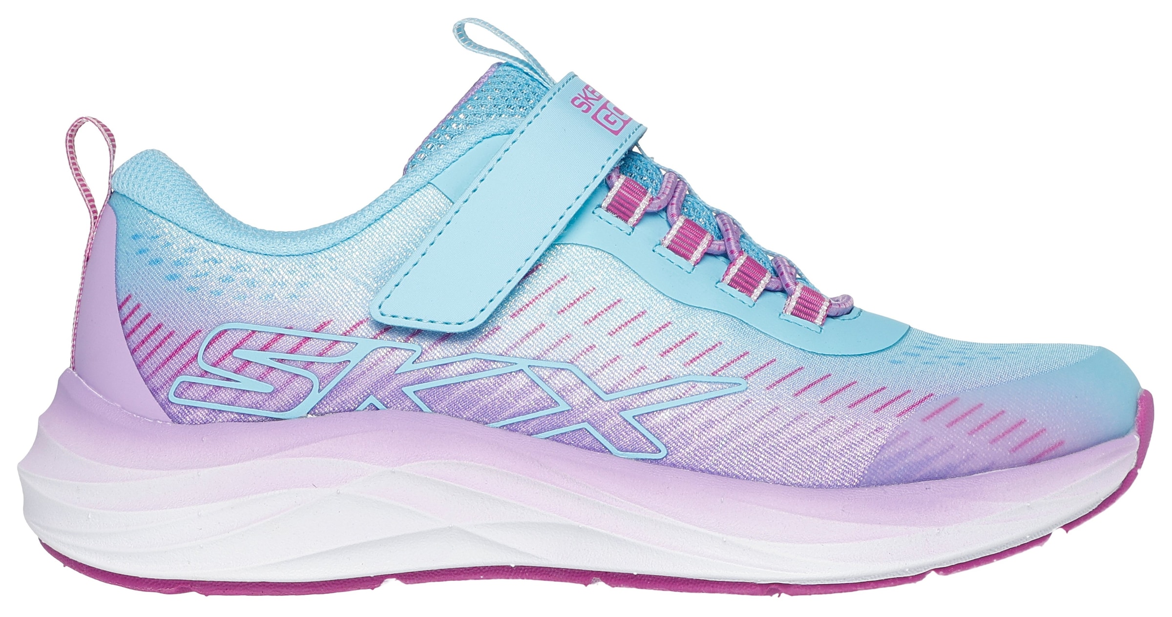 Skechers Sneaker »GO-RUN ACCELERATE«, Sneaker mit Klettverschluss, Glitzer, Größenschablone zum Download