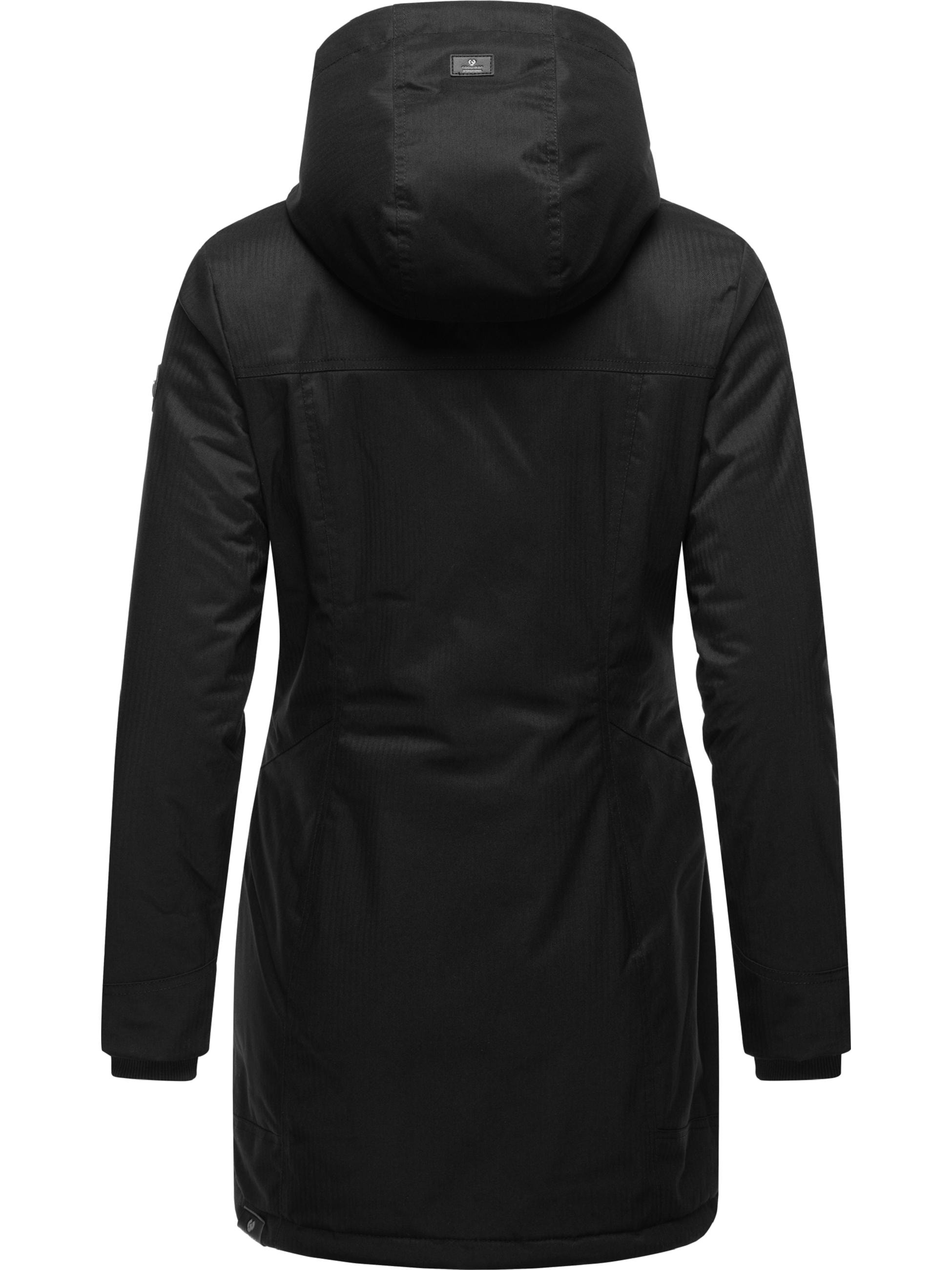 Ragwear Wintermantel »Winterjacke Tunned«, stylischer Winterparka mit Teddyfell Innenfutter