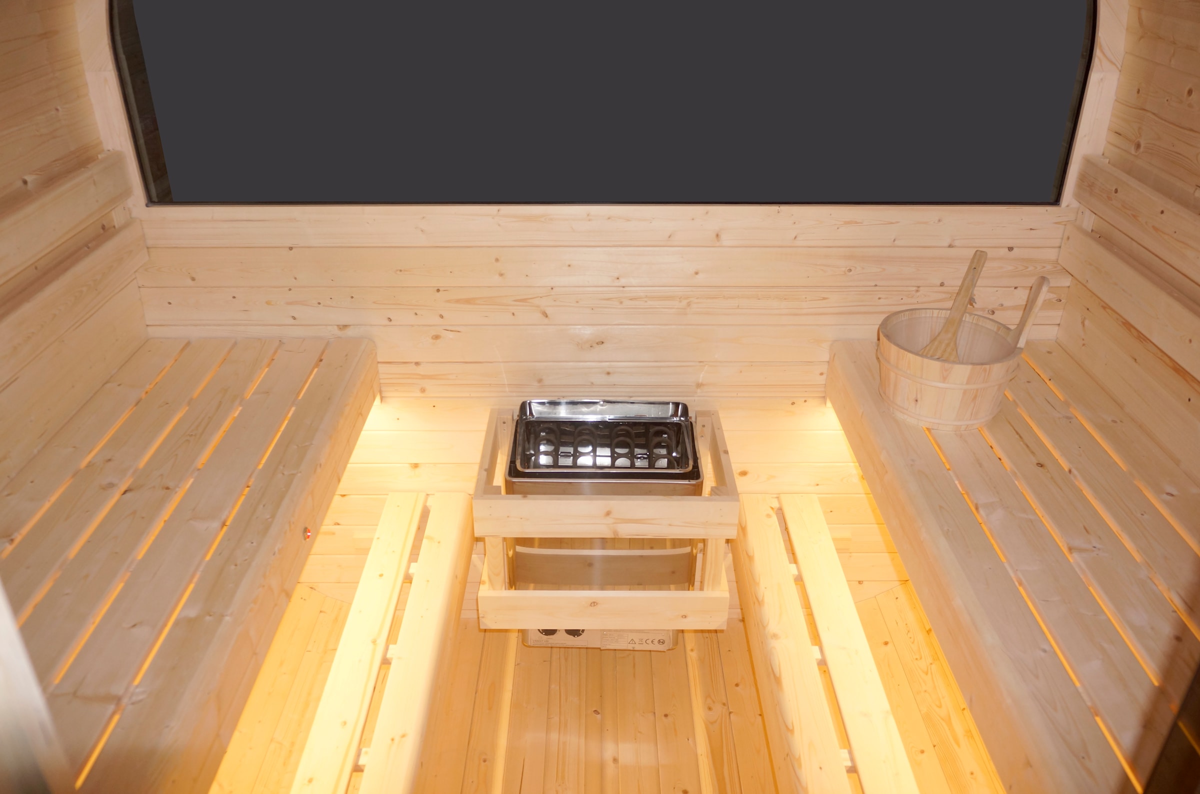 Sanotechnik Sauna »»HANKO« Außensauna« geeignet für 6 Personen, Fichtenholz