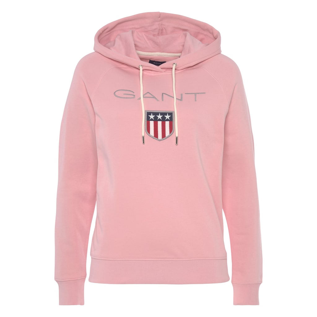 Gant Sweatshirt »GANT SHIELD SWEAT HOODIE«, mit großer Label-Applikation vorne