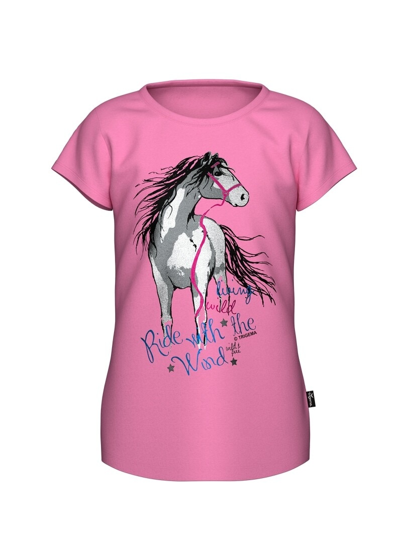 Trigema T-Shirt »TRIGEMA T-Shirt mit Pferd« 1 Stk.
