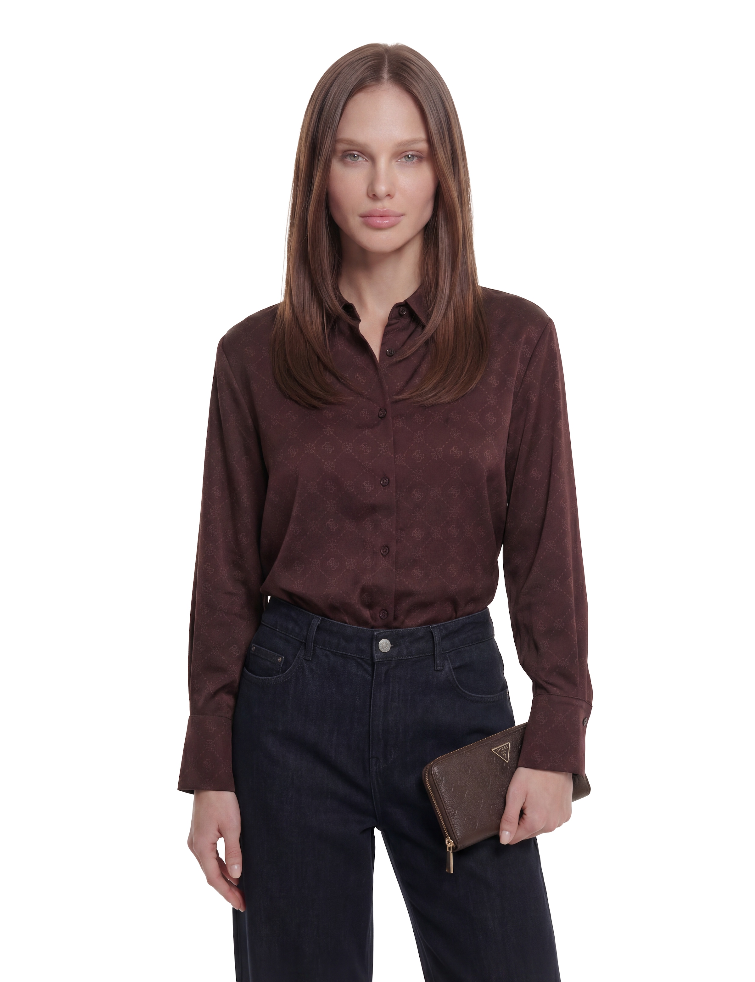 Guess Geldbörse »BLAKE SLG LARGE ZIP AROUND« Damen Portemonnaie, Geldbeutel mit umlaufendem Reißverschluss
