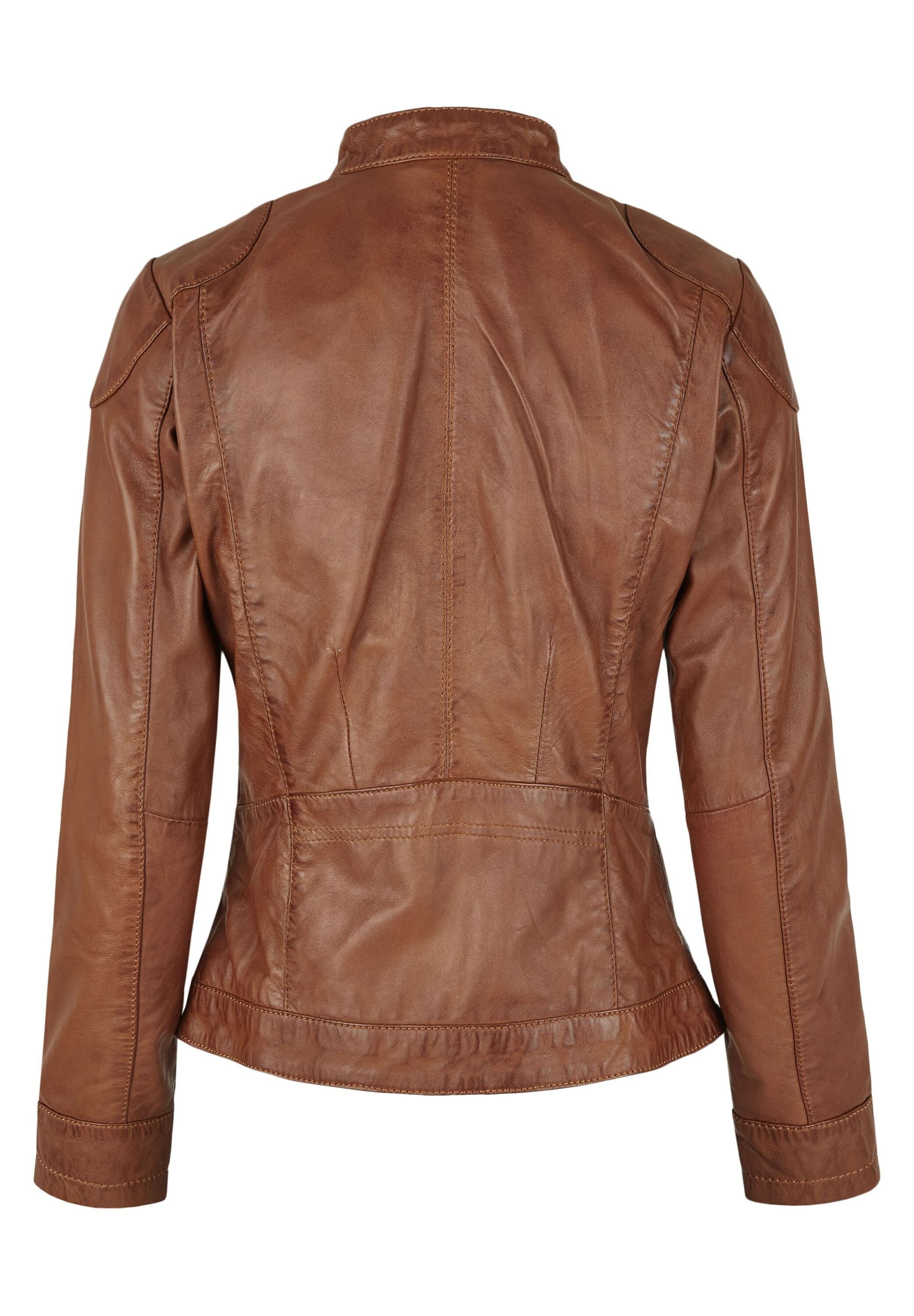 7eleven Lederjacke »SEPERFORMANCE« ohne Kapuze mit Taschen