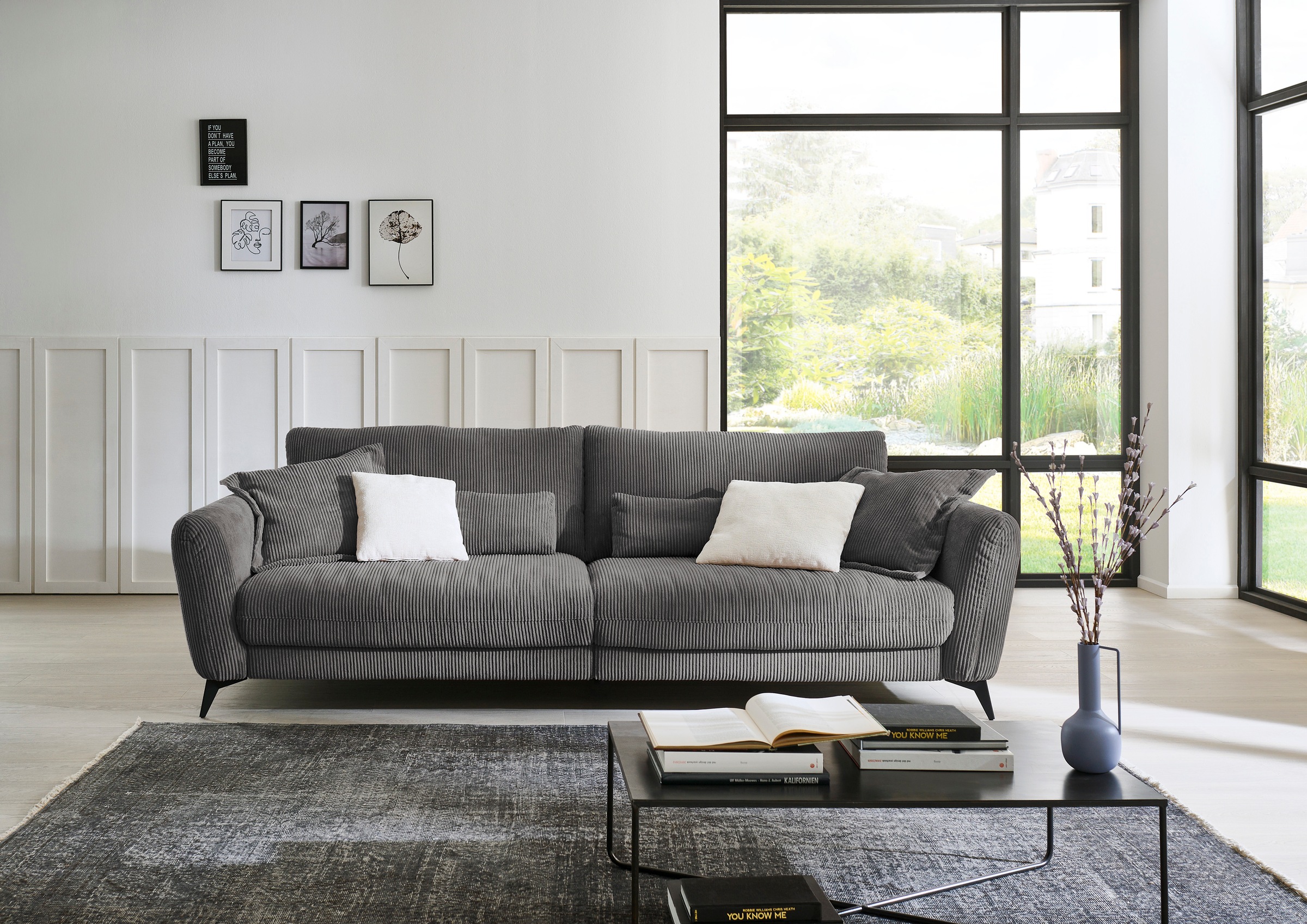 Die PlanBar Big-Sofa »MP-IN23149«, Kaltschaumpolsterung mit SoftSitz, Lose Rückenkissen
