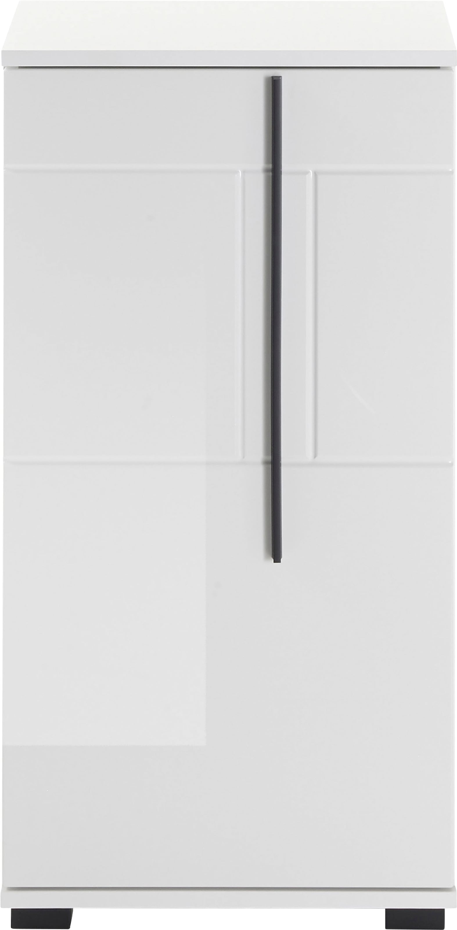 INOSIGN Unterschrank »Cantara, Badschrank in Hochglanz Weiß, Schrank im modernen Design«, mit schwarzen Griffen, ausreichend Stauraum