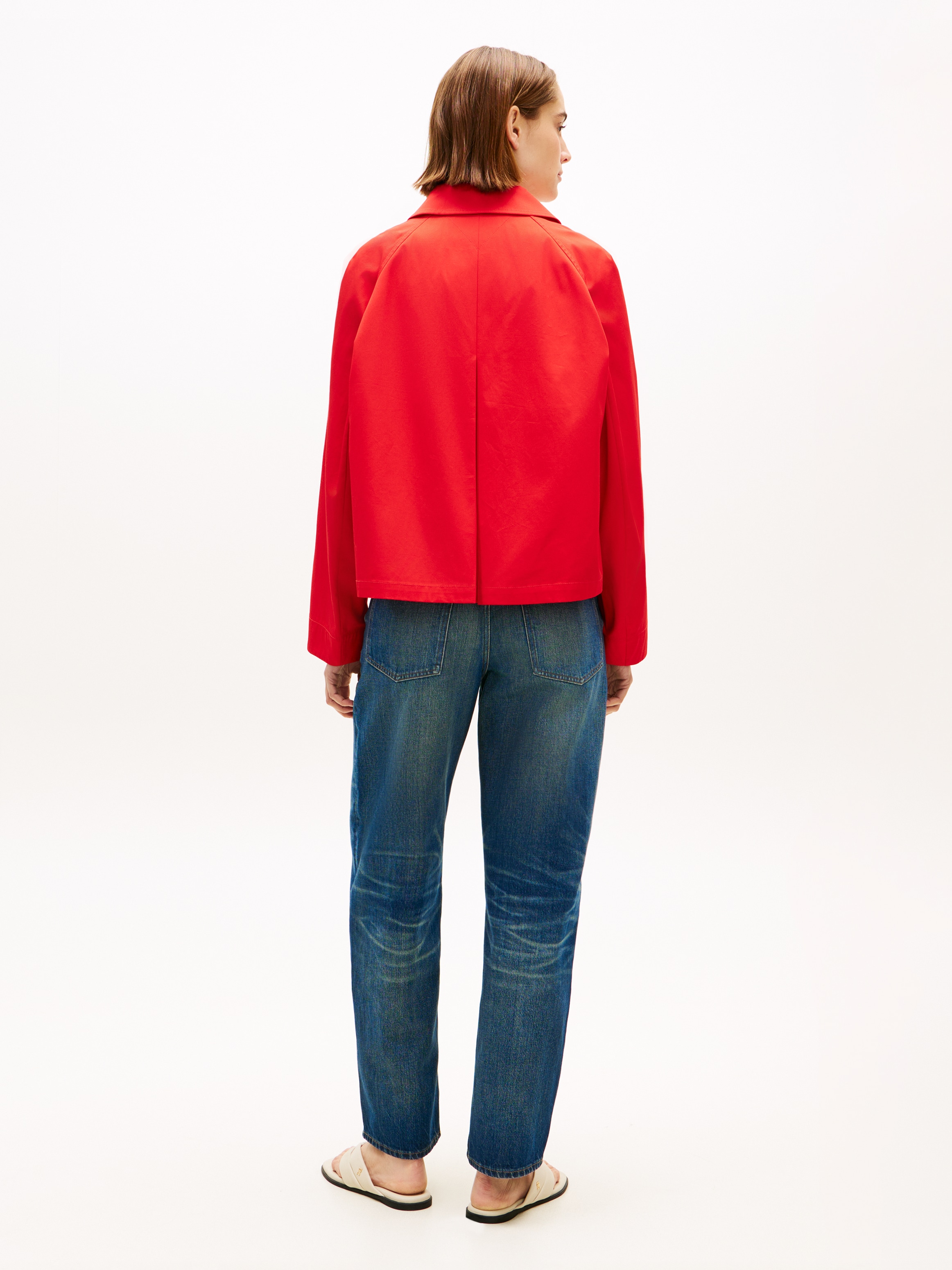 Tommy Hilfiger Kurzjacke »COTTON SHORT JACKET« mit aufgesetzten Taschen, Relaxed Fit