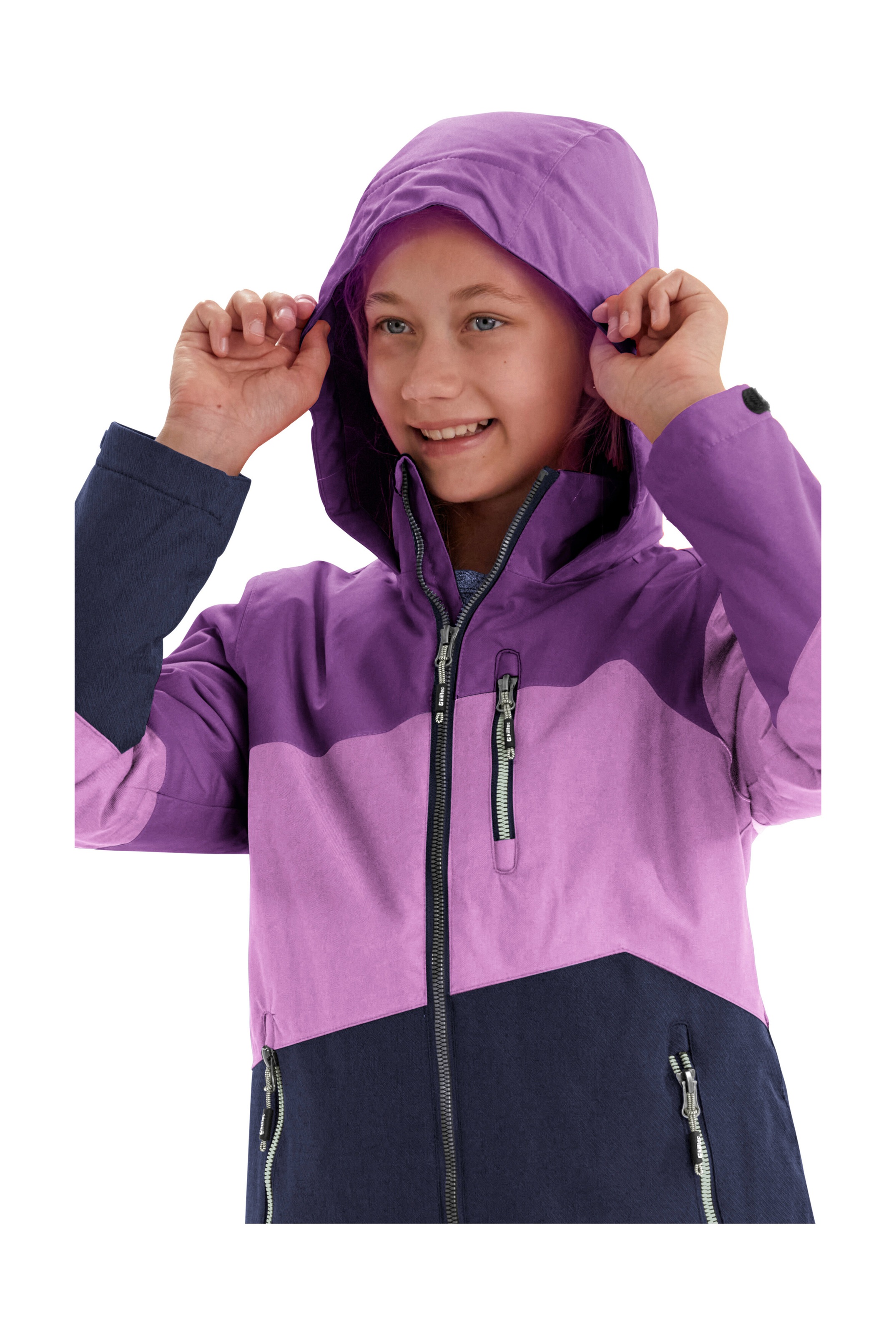 Killtec Outdoorjacke »Lynge GRLS JCKT B«, Wasserdichte Winterjacke mit Kapuze, Fleece, verstellbaren Ärmeln