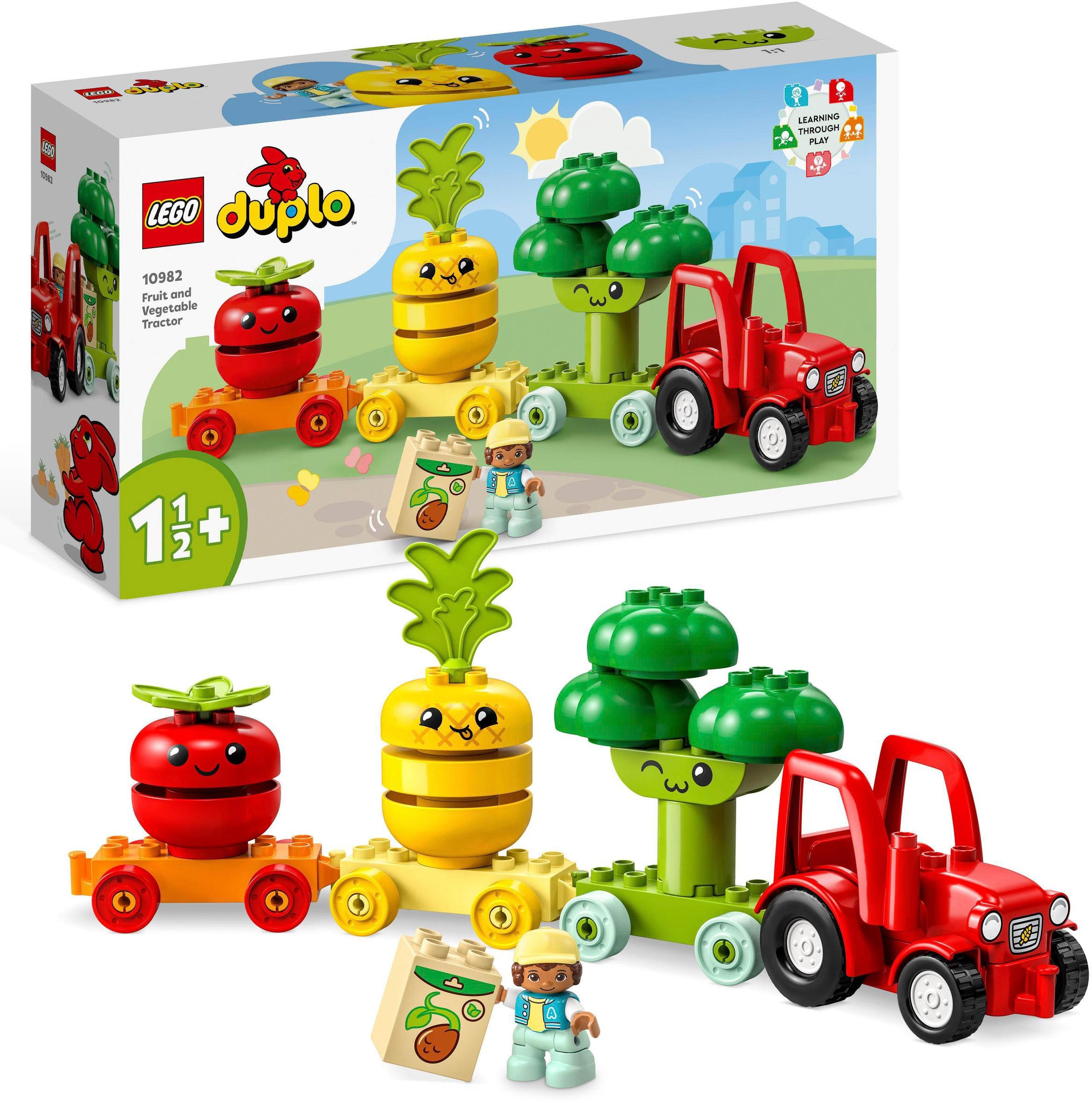 Konstruktionsspielsteine »Obst- und Gemüse-Traktor (10982), LEGO® DUPLO My First«, (19...