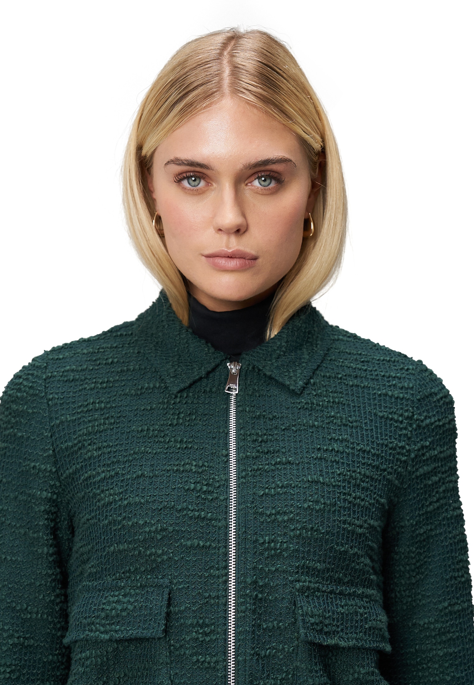 Zero Jackenblazer »Bouclè -Jacke mit Reißverschluss«