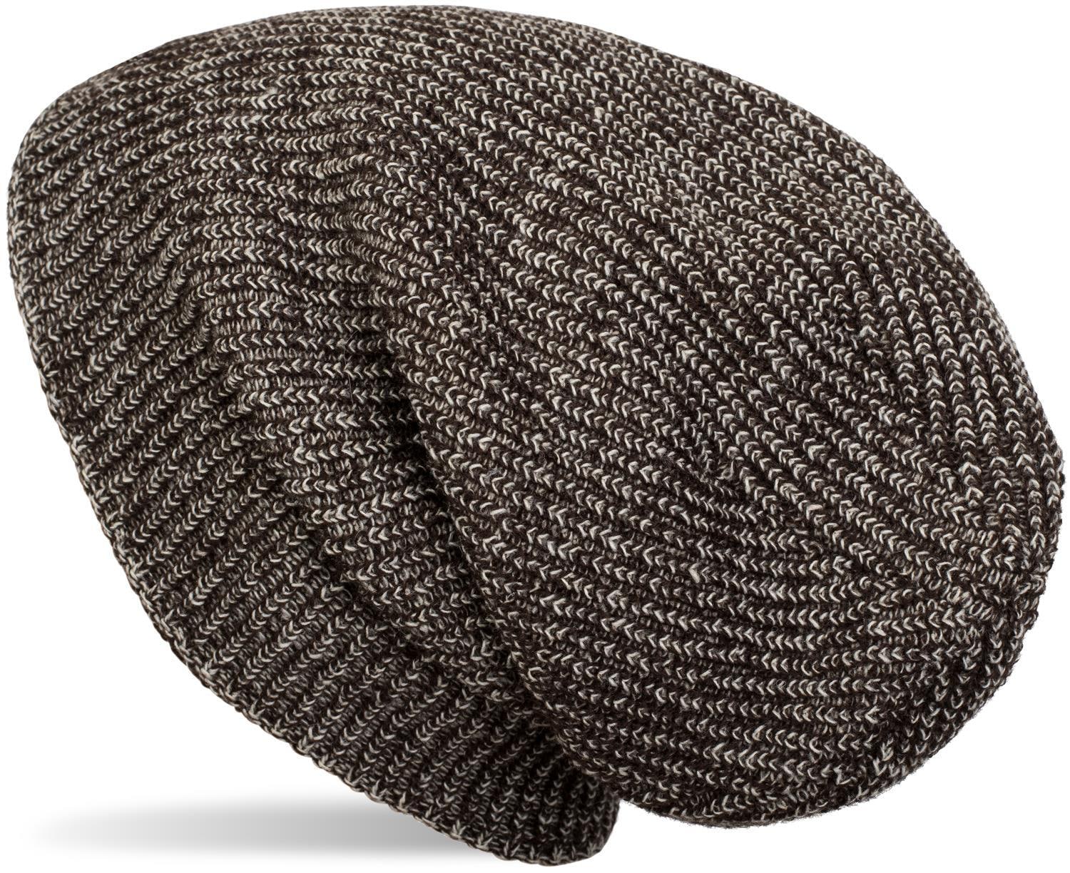 styleBREAKER Strickmütze »Melierte Feinstrick Beanie Mütze mit Fleece« 1 Stk.