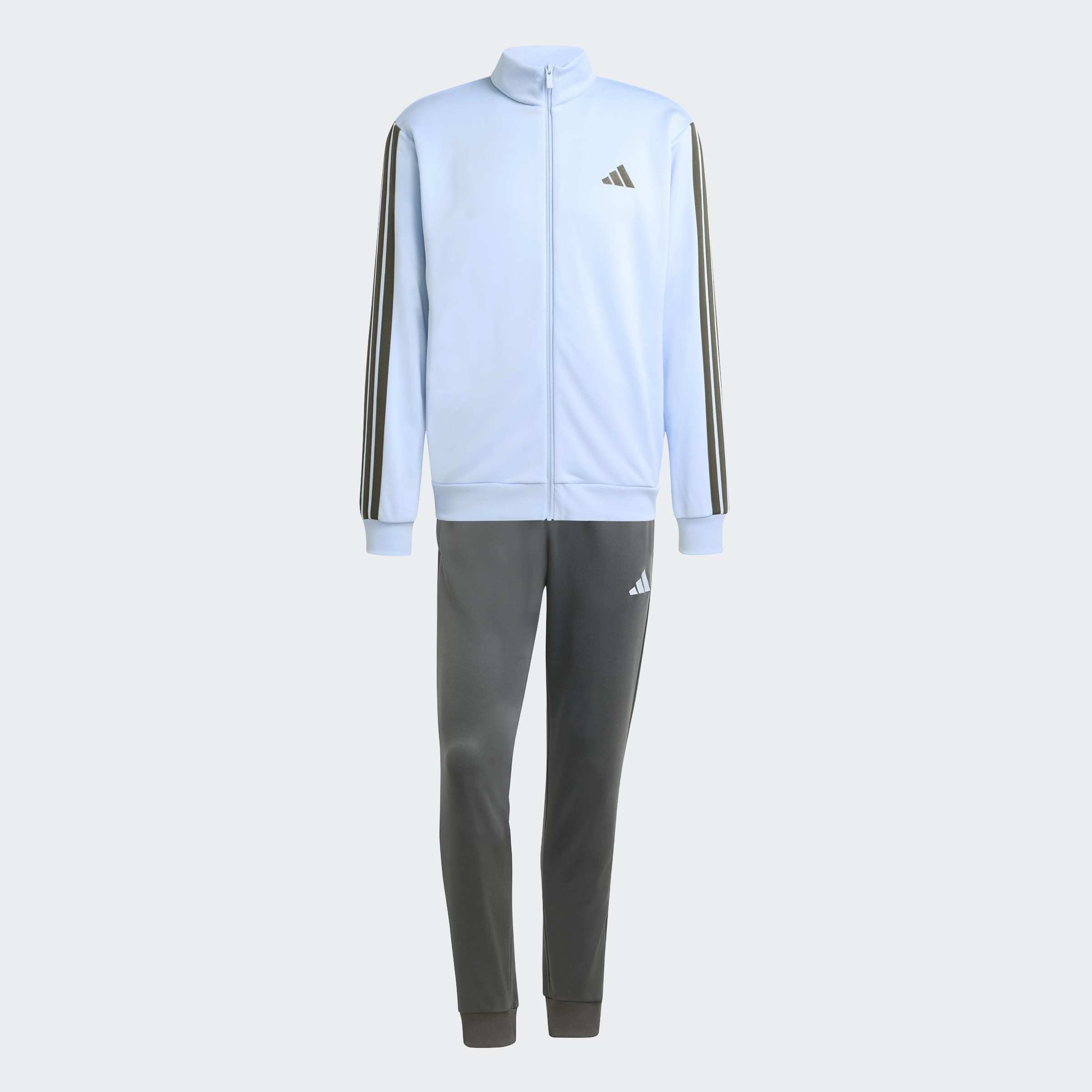 adidas Sportswear Trainingsanzug »3-STREIFEN FRENCH TERRY« 2 tlg. zweiteiliges Set, aus French-Terry-Material, mit Rippdetails