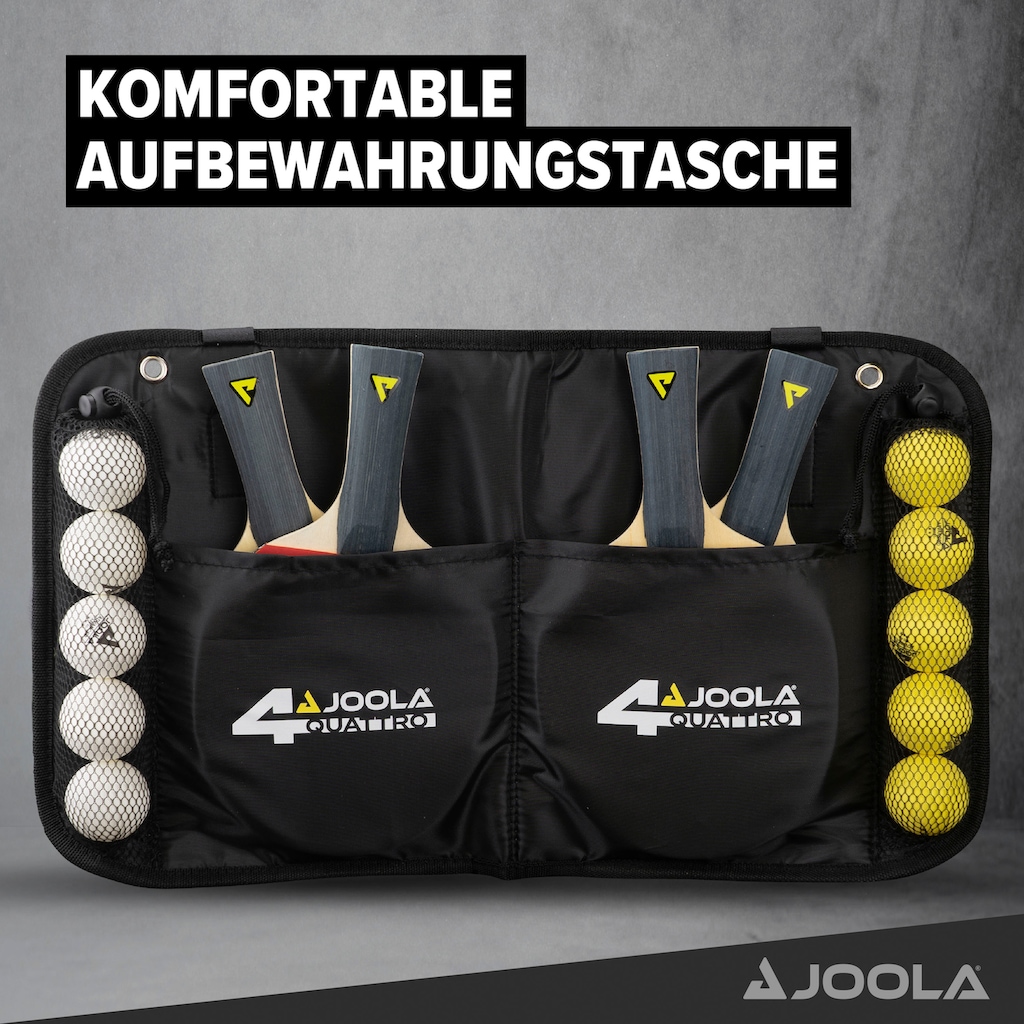 Joola Tischtennisschläger »Tischtennis-Set Quattro«, (Set, mit Bällen-mit Tasche)