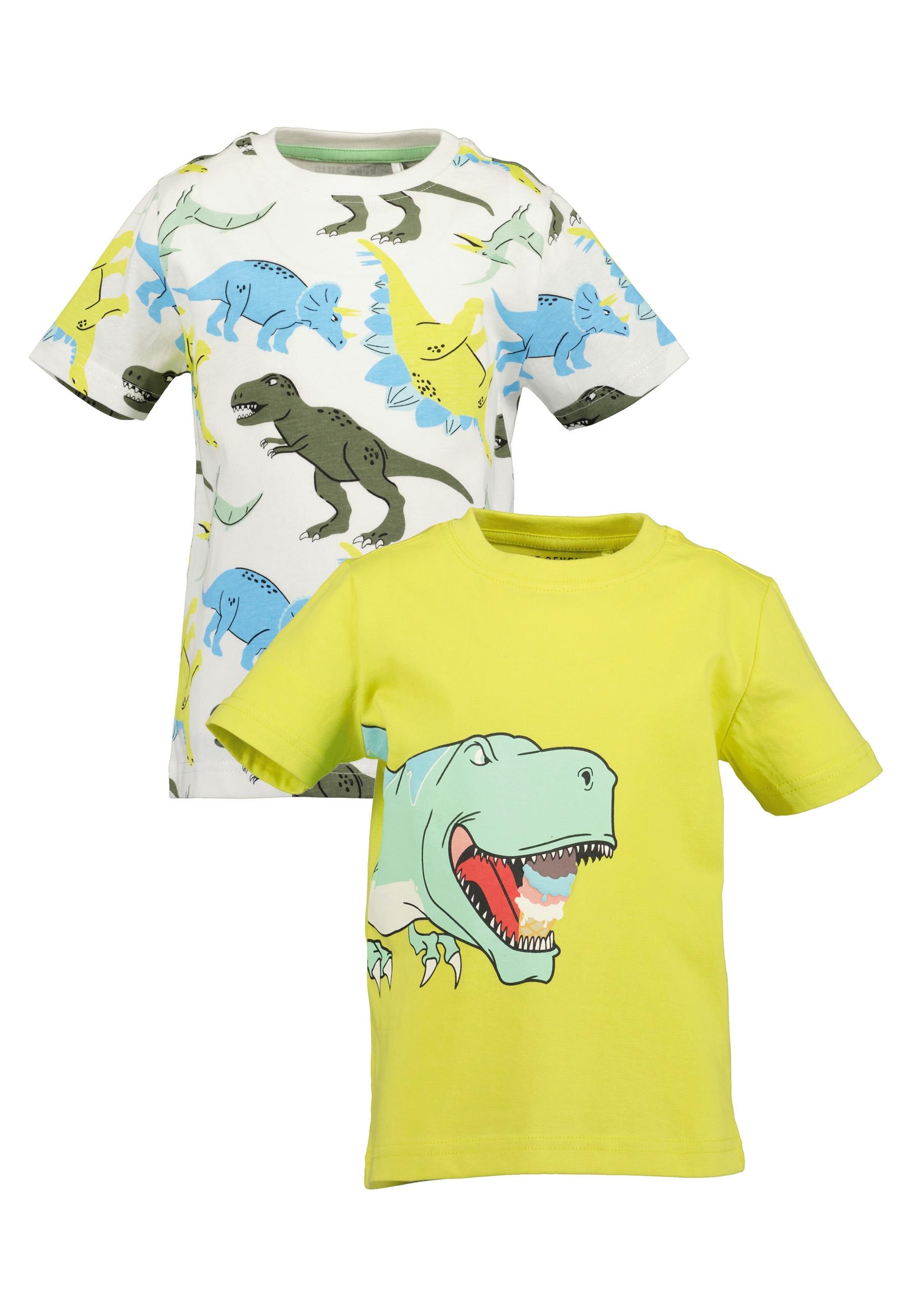 Blue Seven Kurzarmshirt, (Packung, 2 tlg.), für Dino-Fans