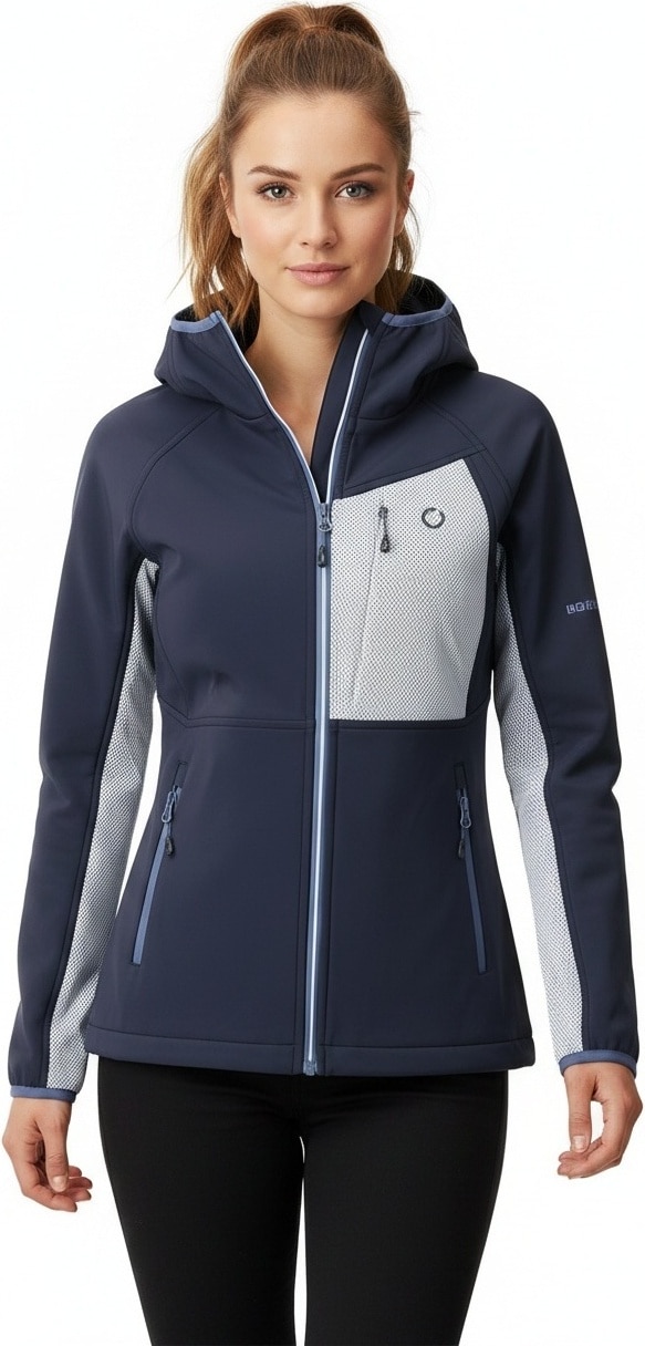 LPO Softshelljacke »PAULA WMN« Jacquardstrick-Einsätze
