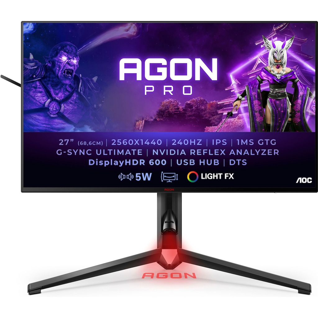 AOC Gaming-Monitor »AG274QS«, 68,5 cm/27 Zoll, 2560 x 1440 px, QHD, 0,5 ms Reaktionszeit, 300 Hz