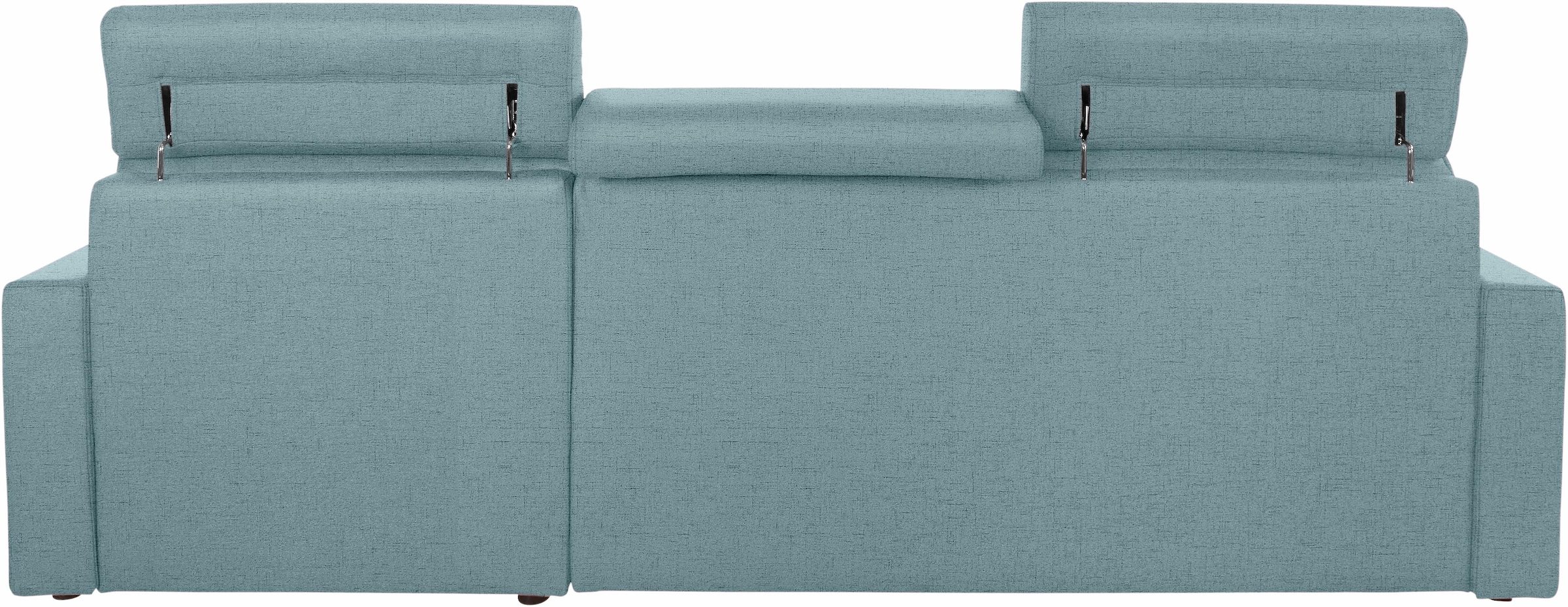 DOMO collection Ecksofa »Ava mit moderner Sitzheftung & toller Doppelnaht, komfortabel, L-Form«, mit Recamiere, inkl. Federkern, wahlweise mit Kopfteilverstellungen